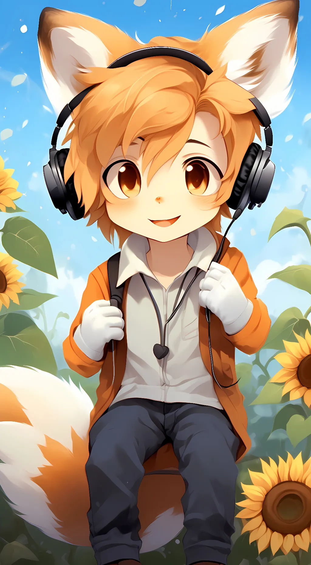 ai character: Tails Music Lover background