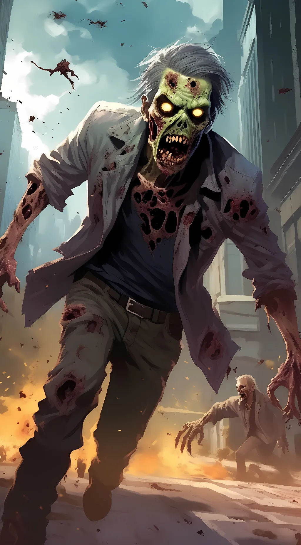 ai character: zombie form wwz background