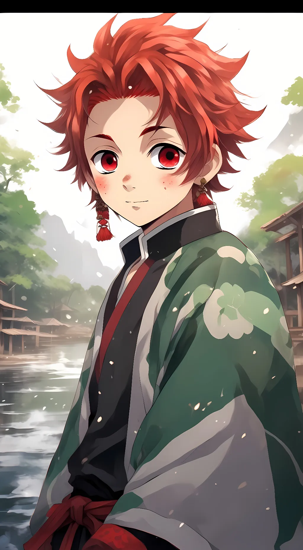 ai character: Tanjiro Kamado background