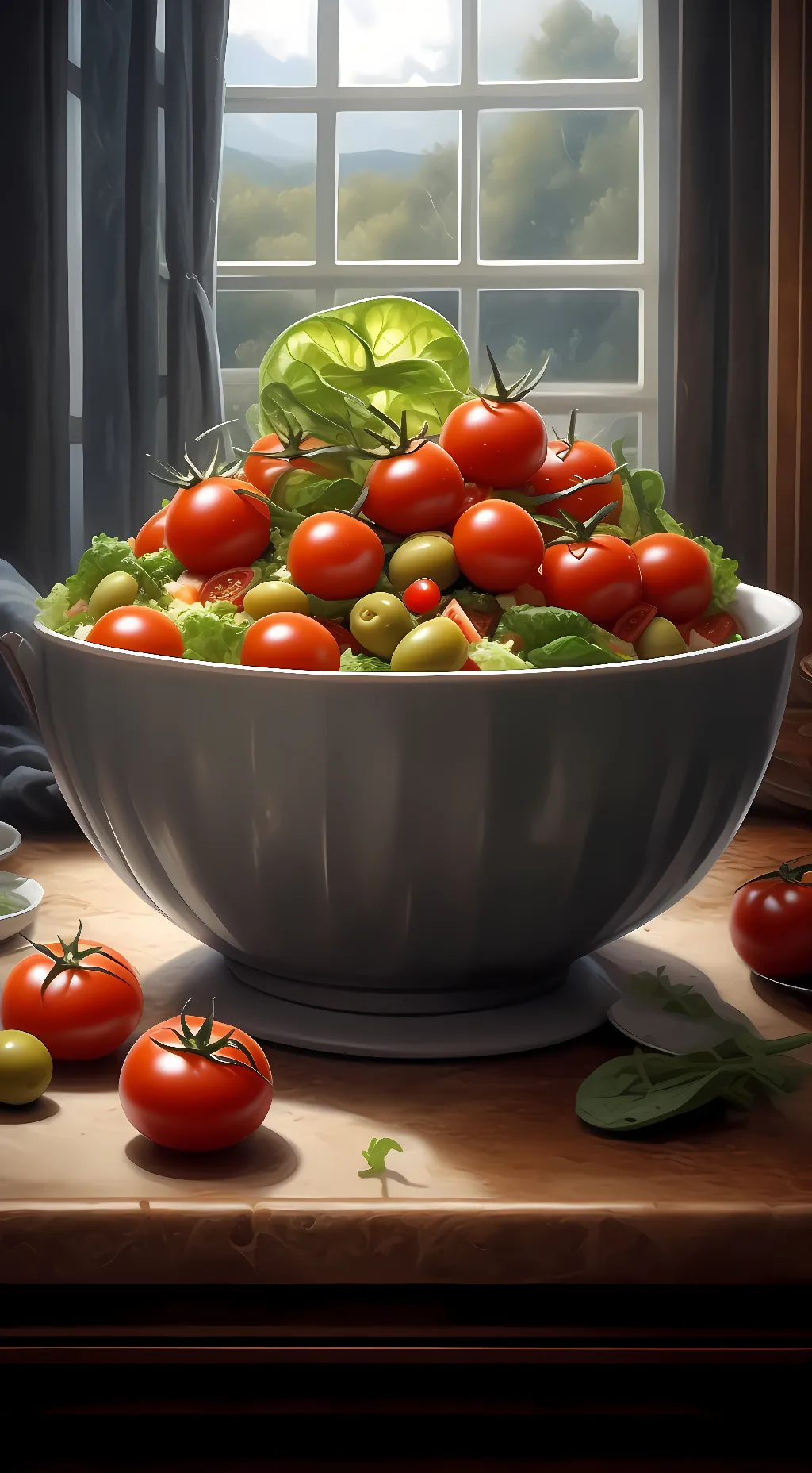 ai character: Salad background