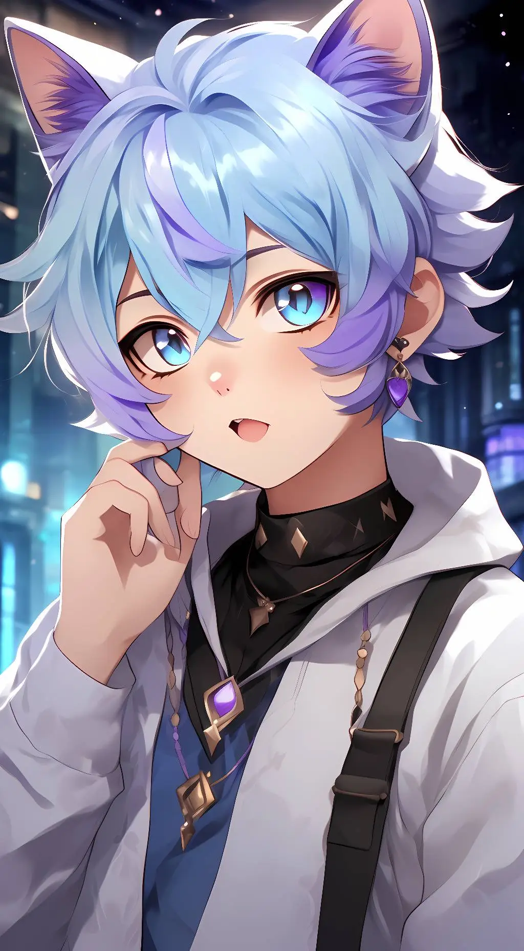 ai character: Linechu  background