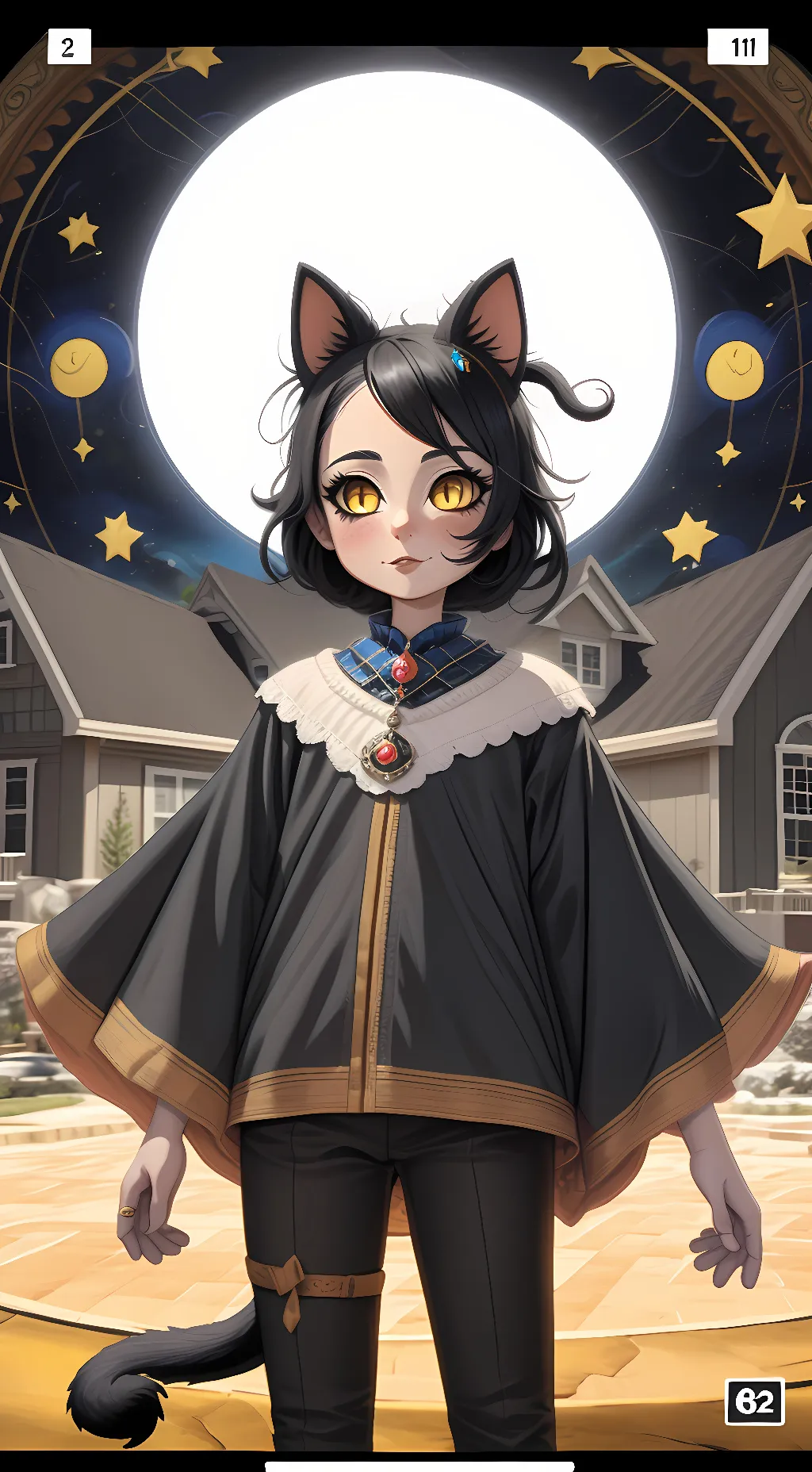 ai character: Moon background