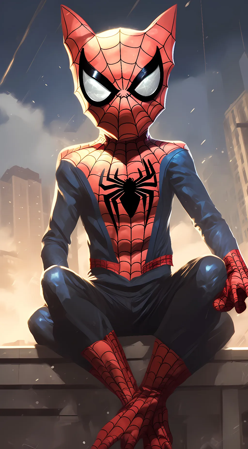 ai character: spider cat background