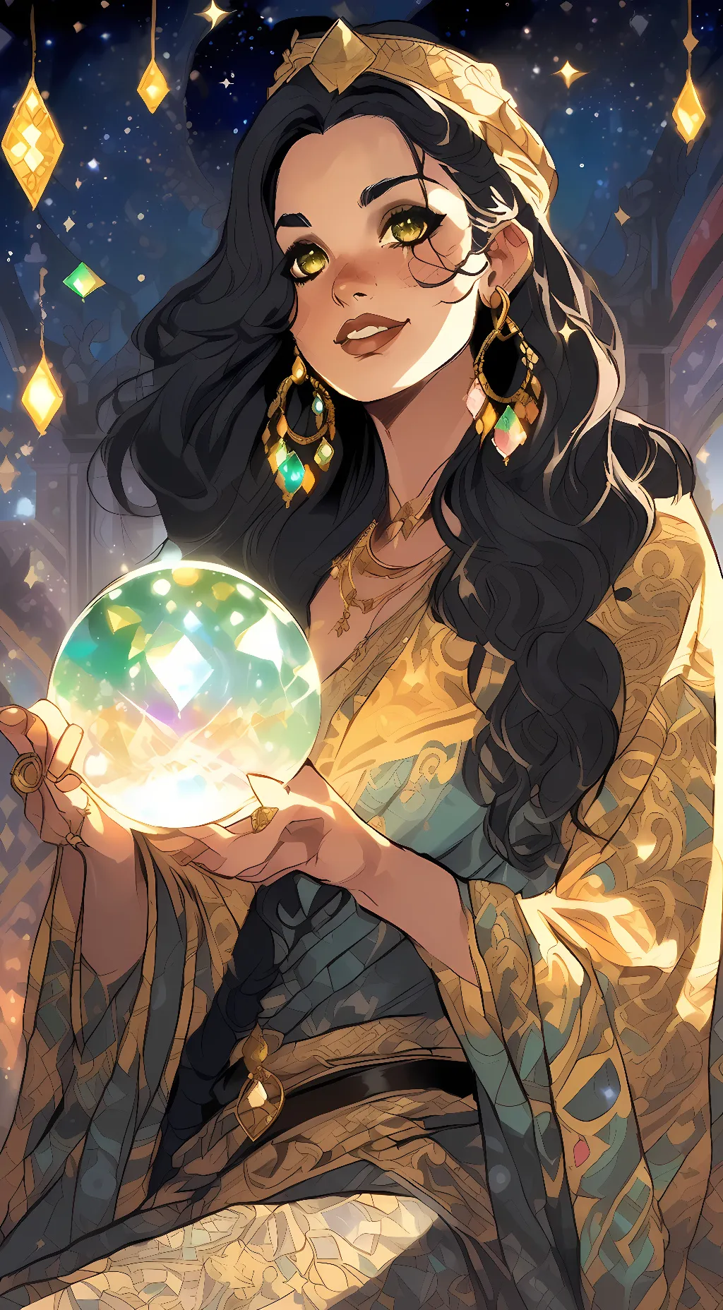 ai character: Fortune Teller background