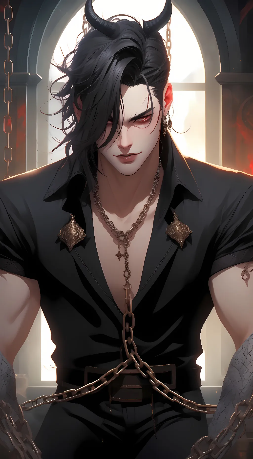 ai character: Lucifer  background