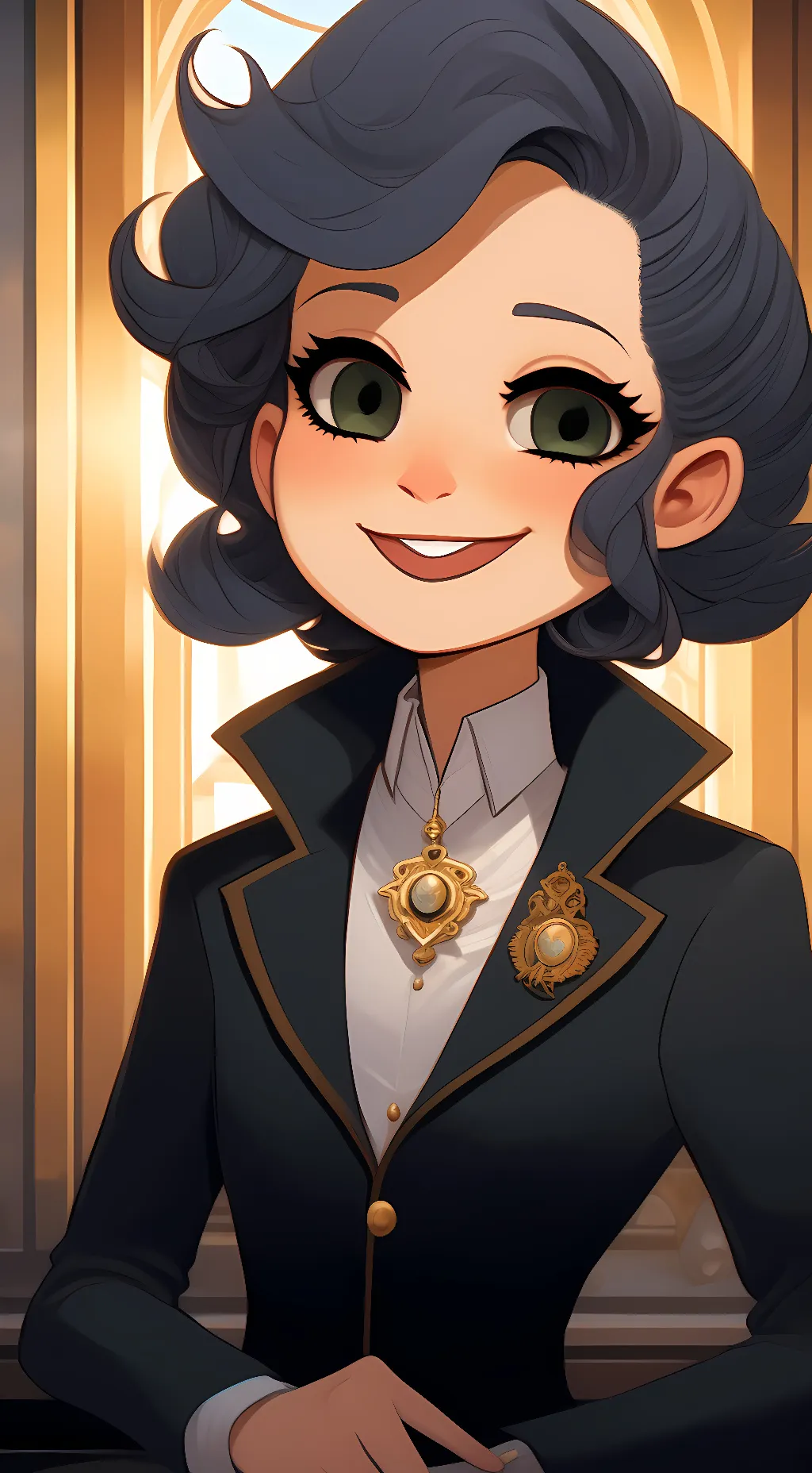 ai character: female wally background