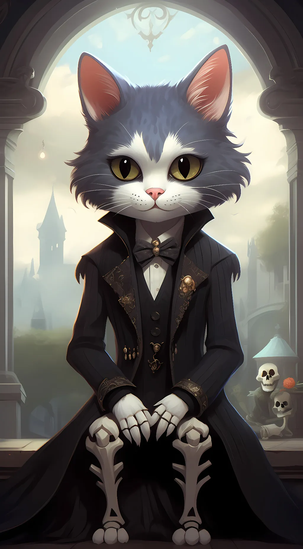 ai character: Bakeneko background