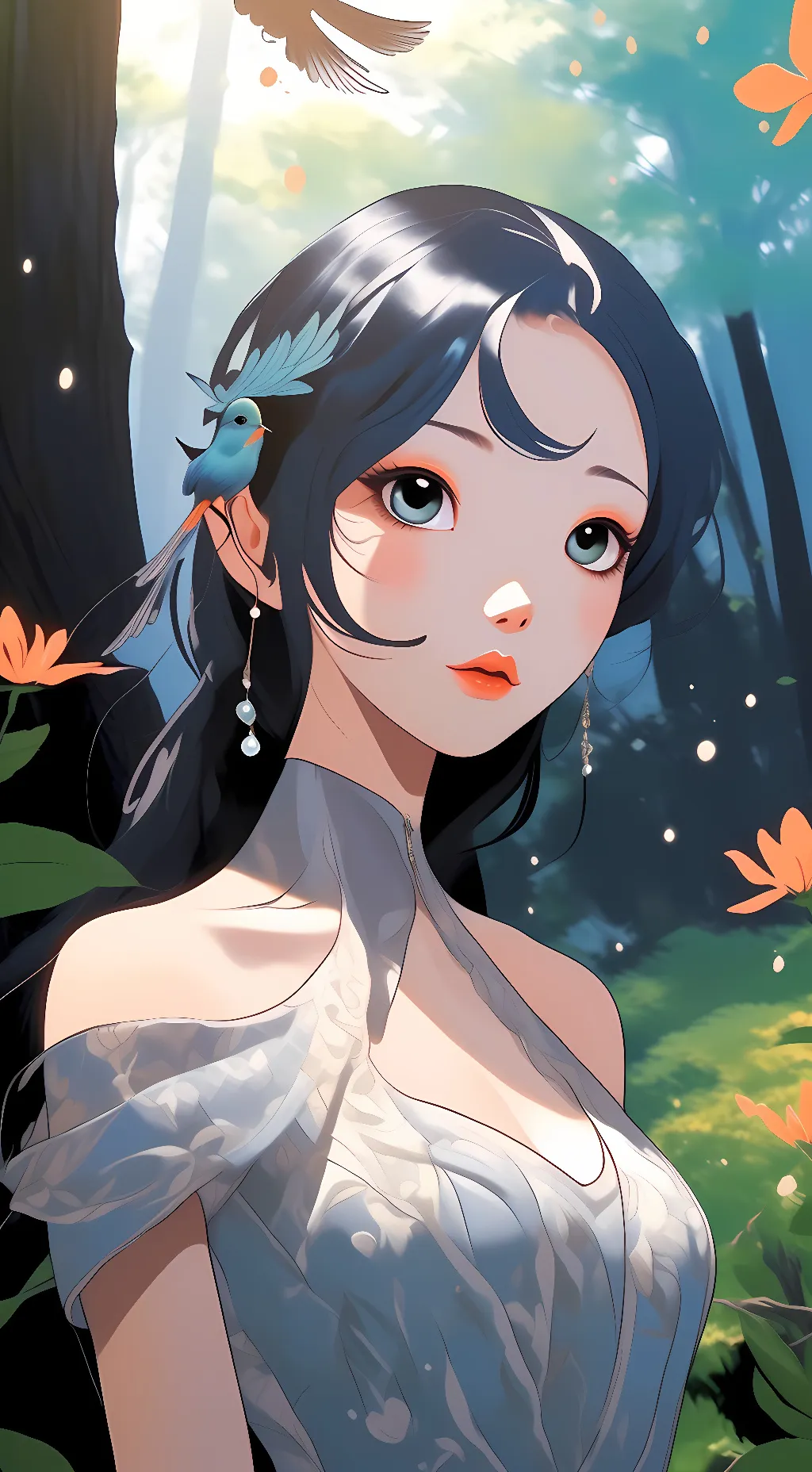 ai character: Ashley  background