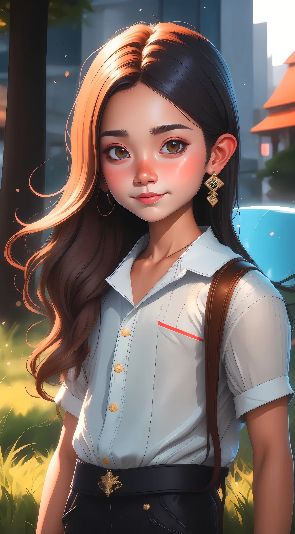 ai character: Katie  background