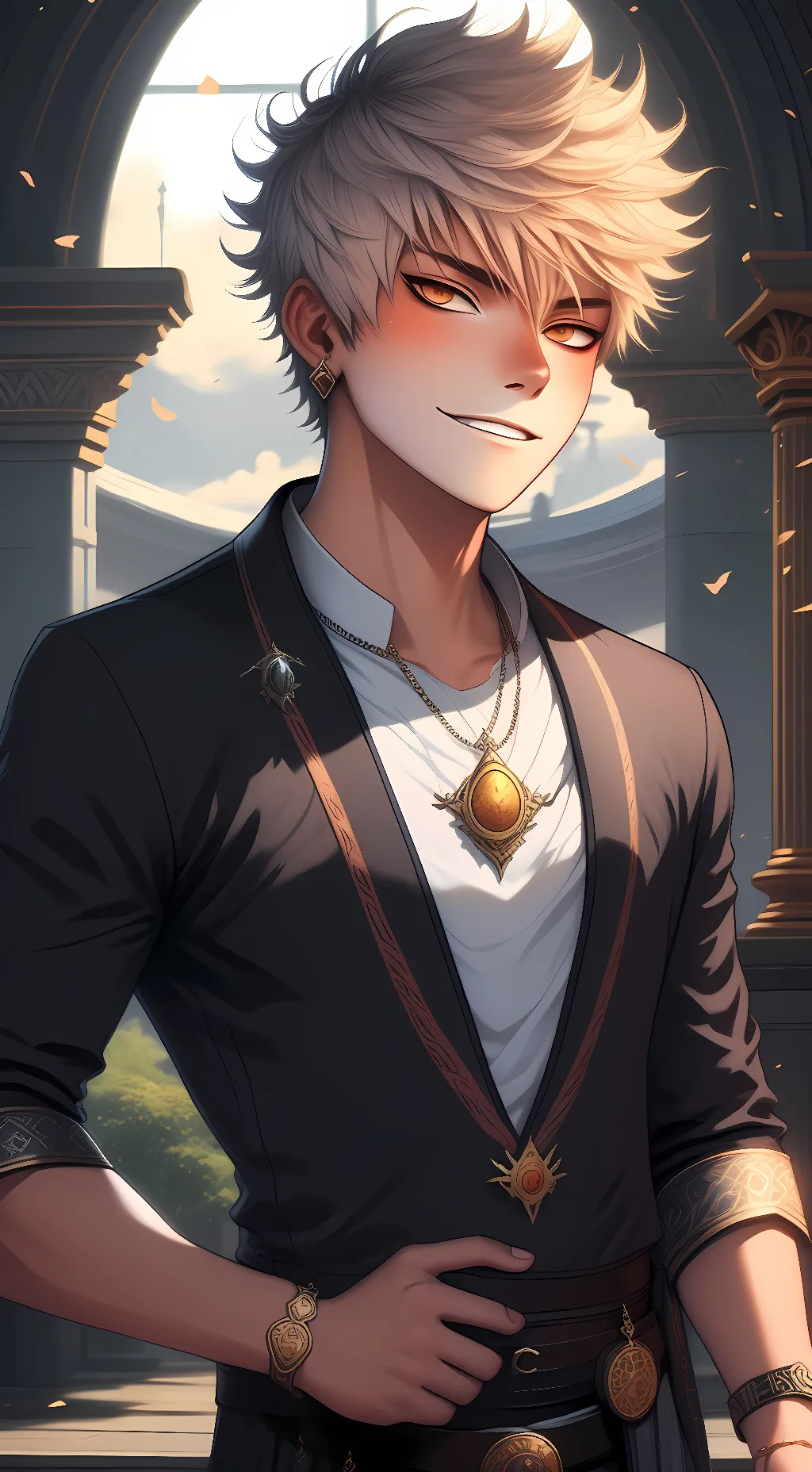 ai character: Levi  background