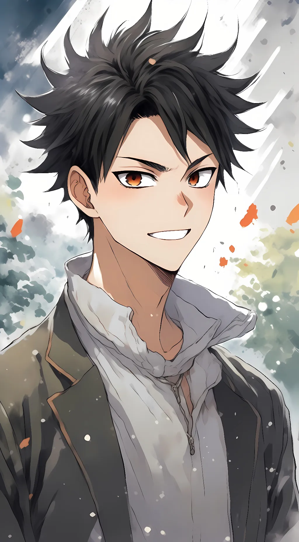 ai character: Akagi Michinari  background