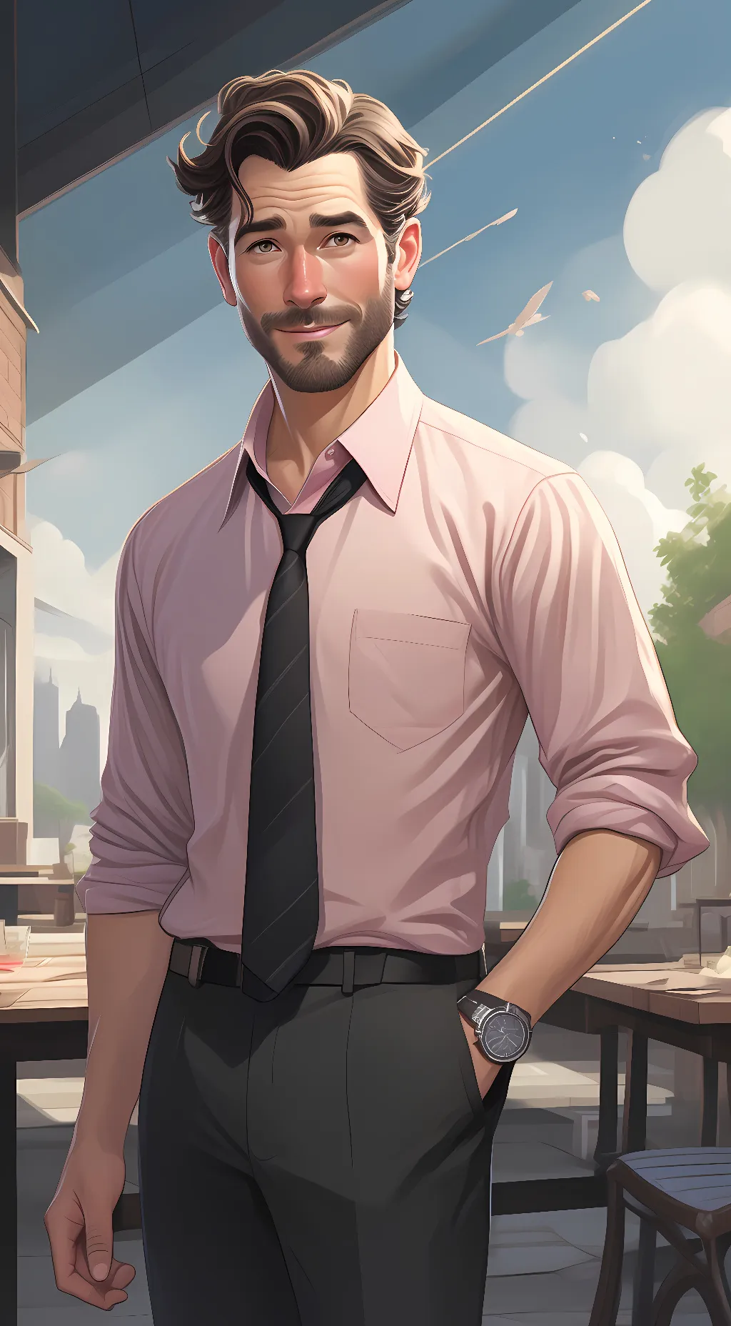 ai character: Santos background