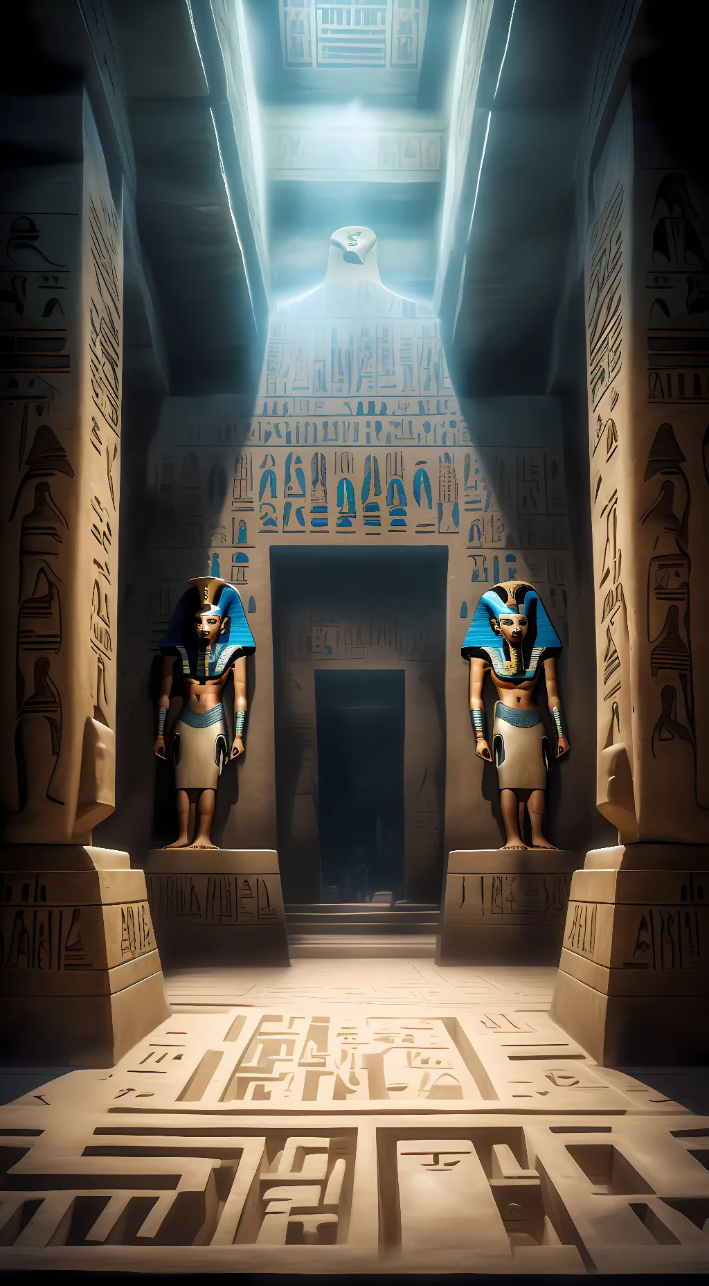 ai character: Egyptian Tomb background