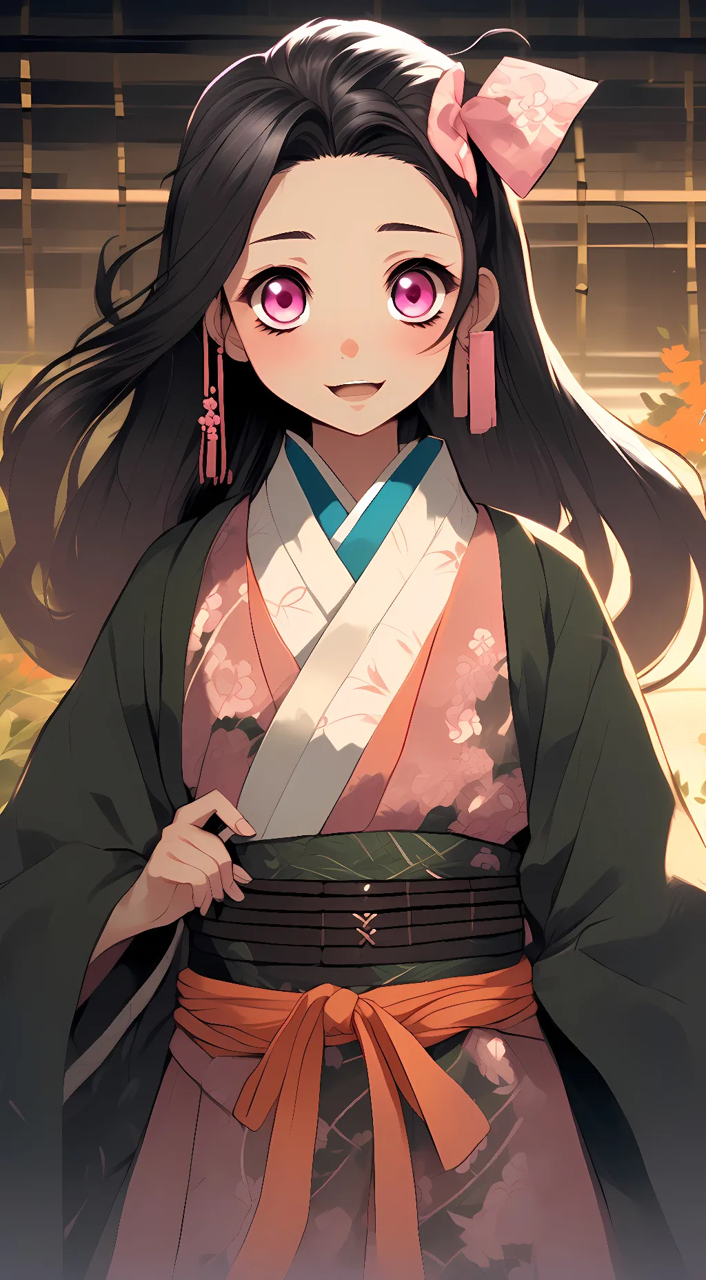 ai character: nezuko kamado background