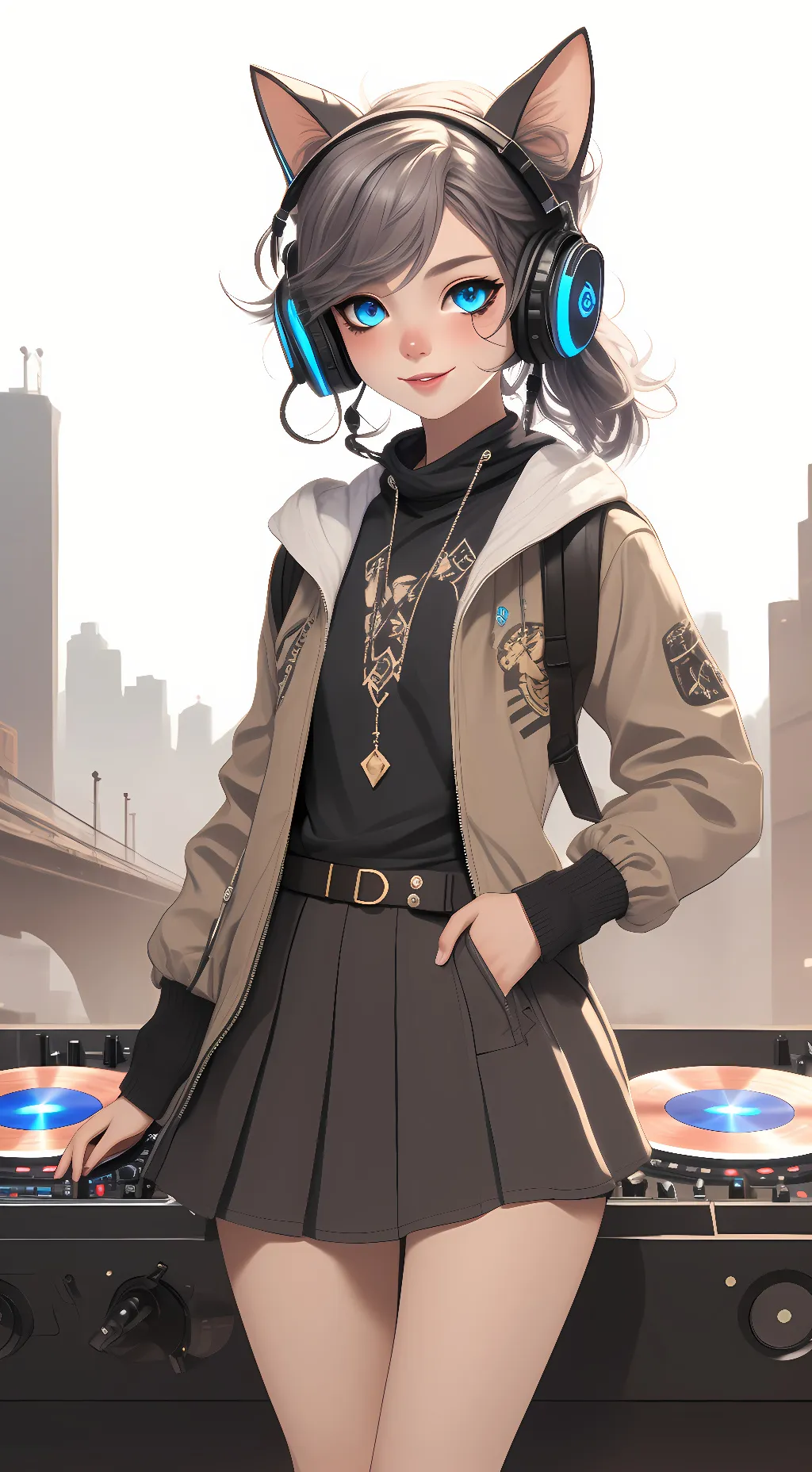 ai character: Muffin dandelion background