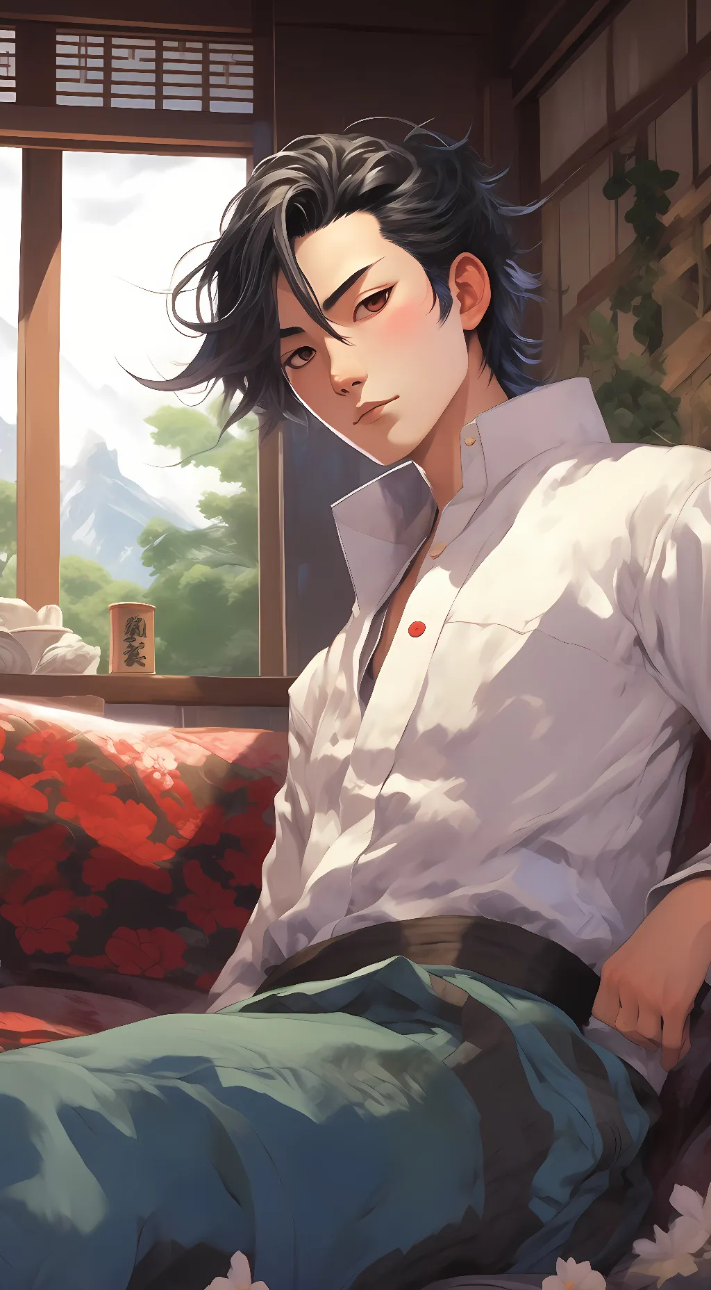 ai character: tanjiro  background