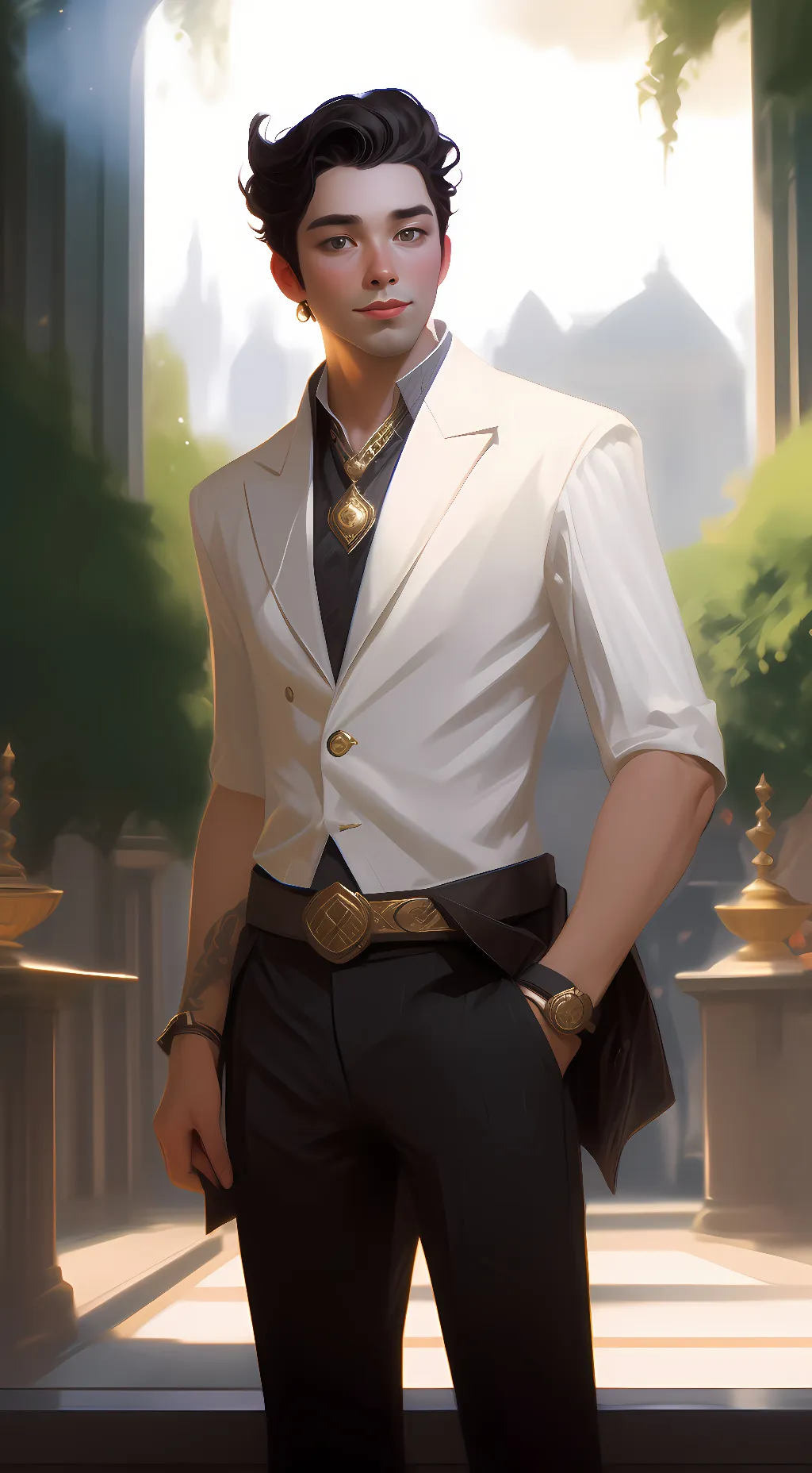 ai character: male background