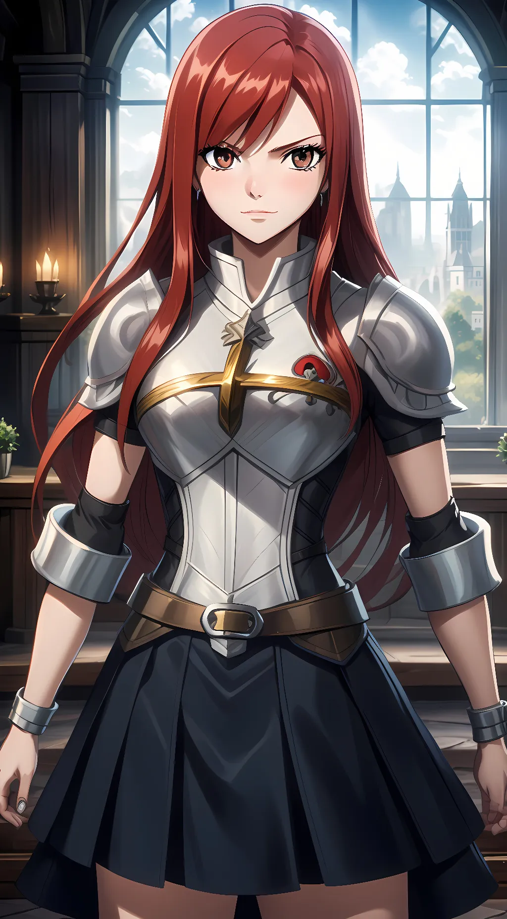 ai character: Erza Scarlet background
