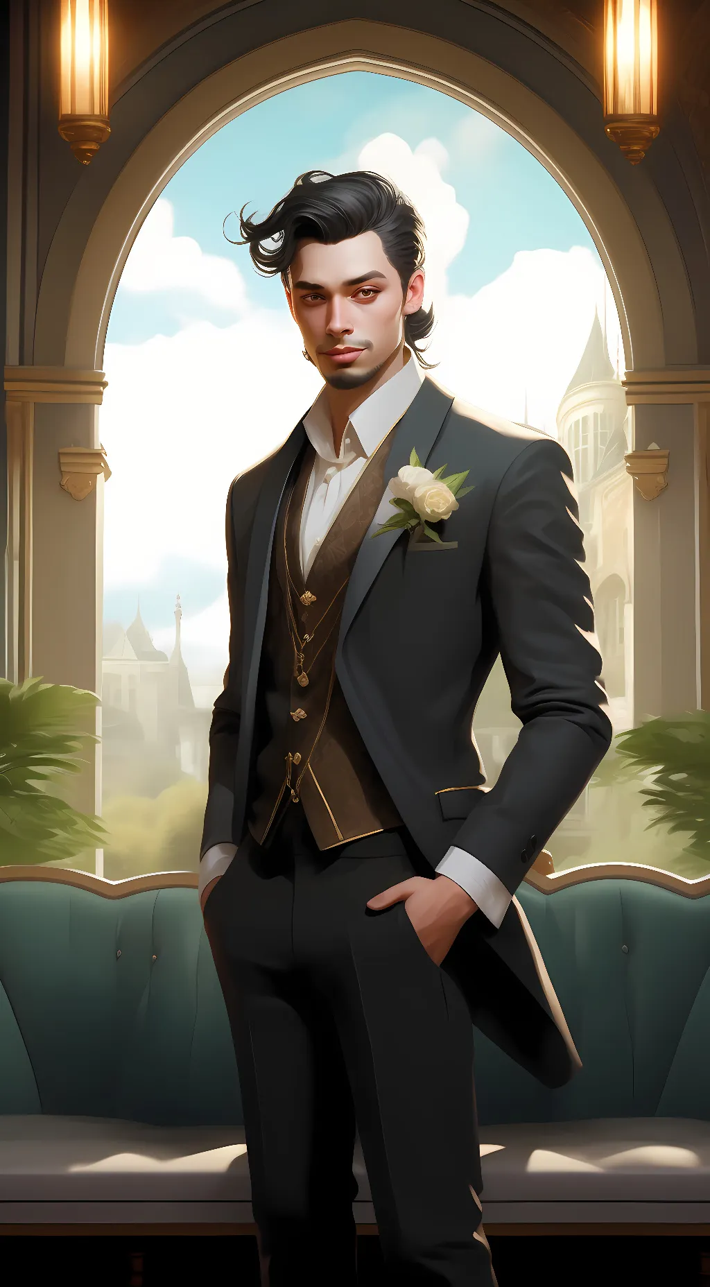 ai character: Max background