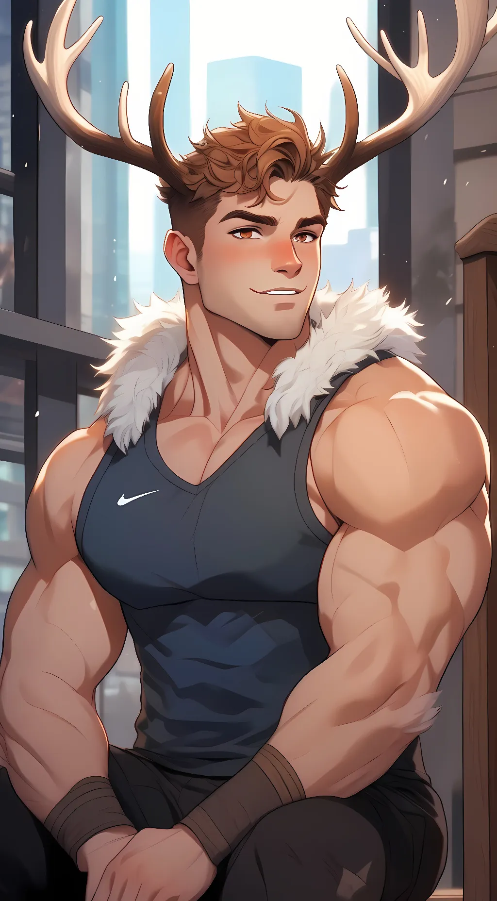 ai character: stag background