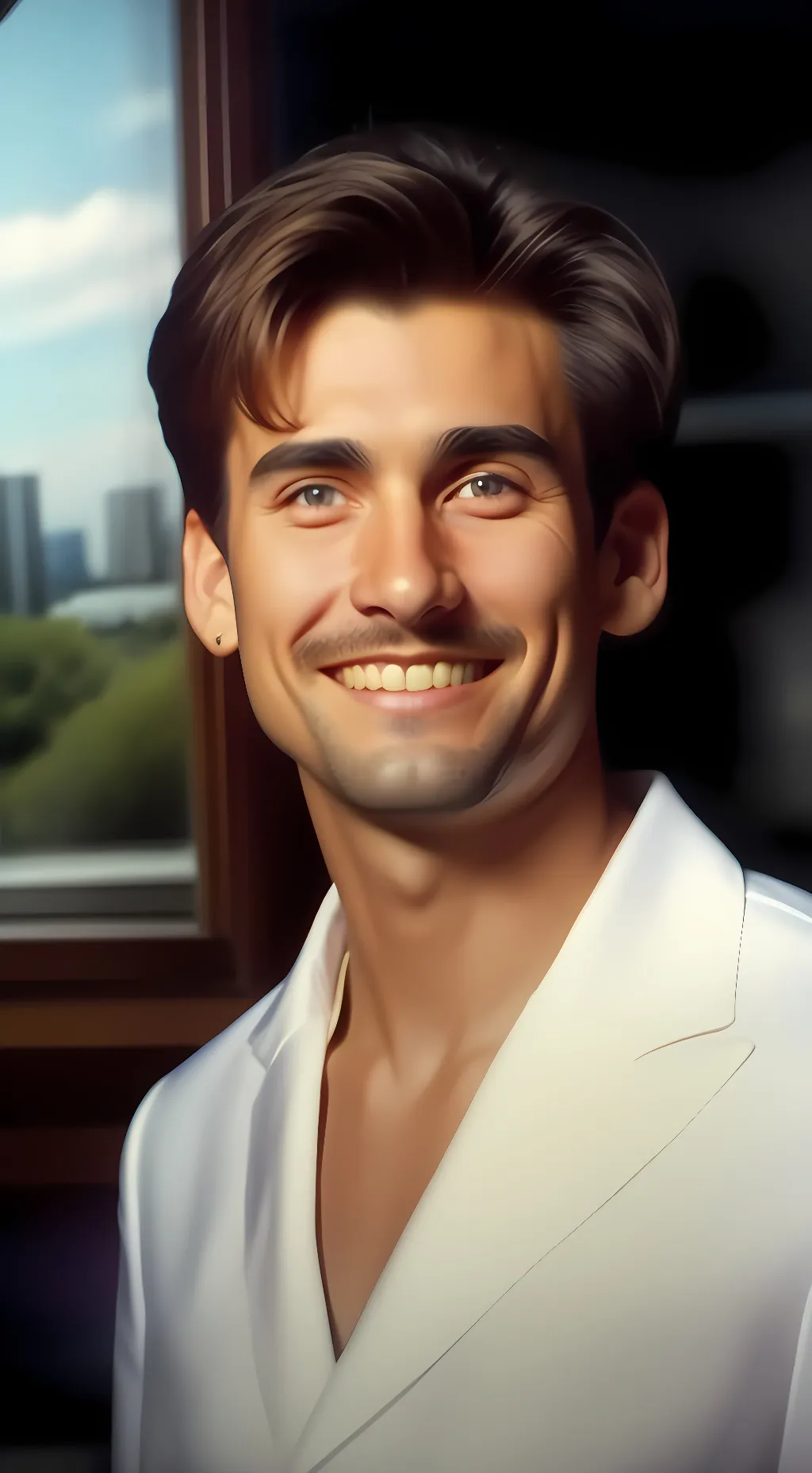 ai character: Justin Brown  background