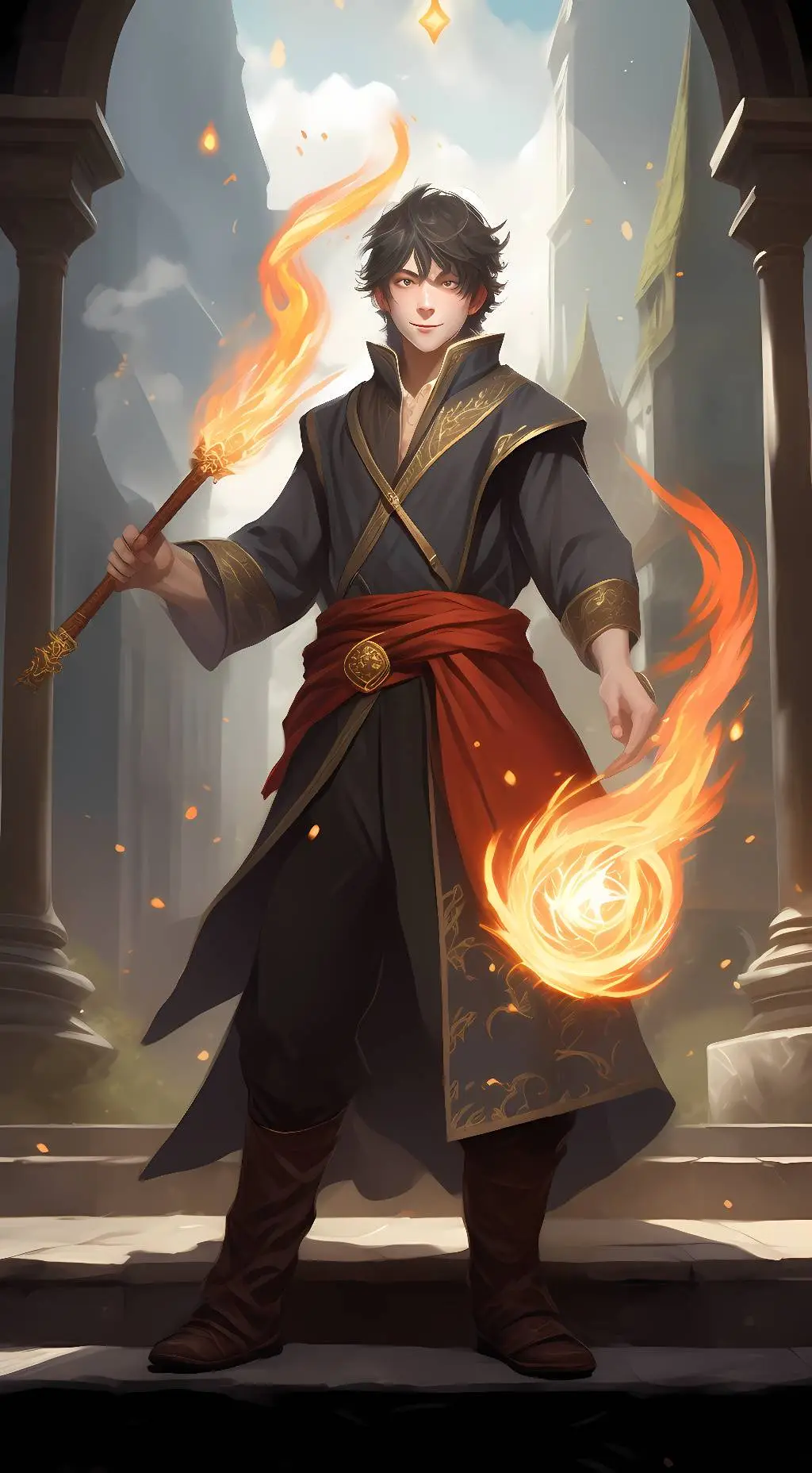 ai character: jujustu kaisen background