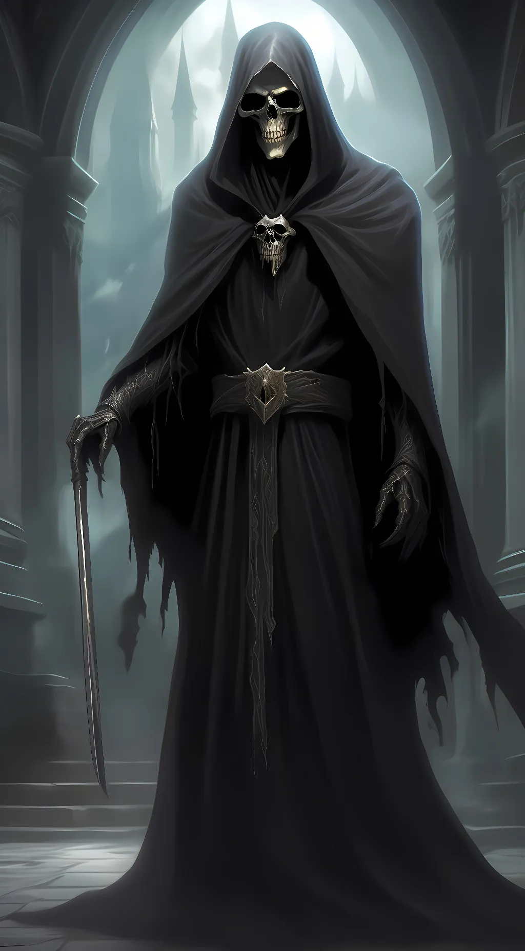ai character: Grim Reaper background
