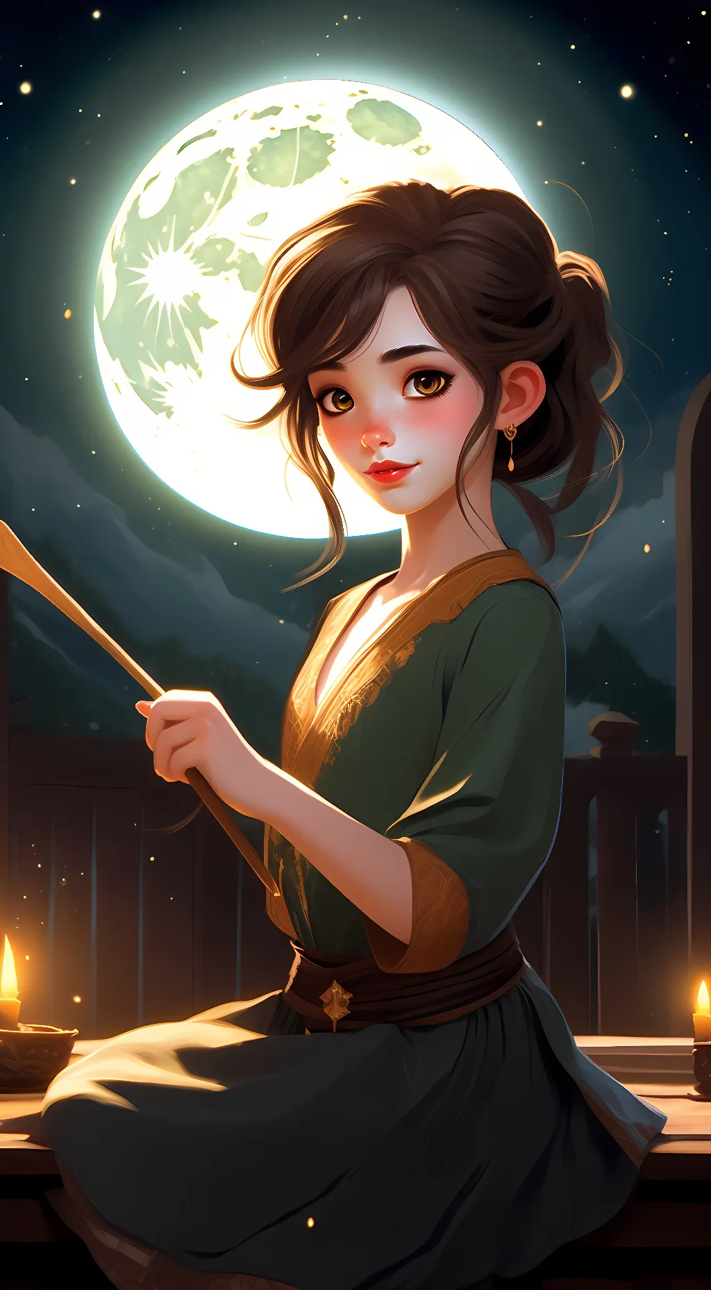 ai character: lavender background