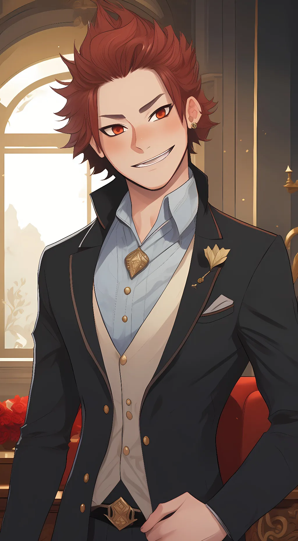 ai character: Kirishima Eijiro  background