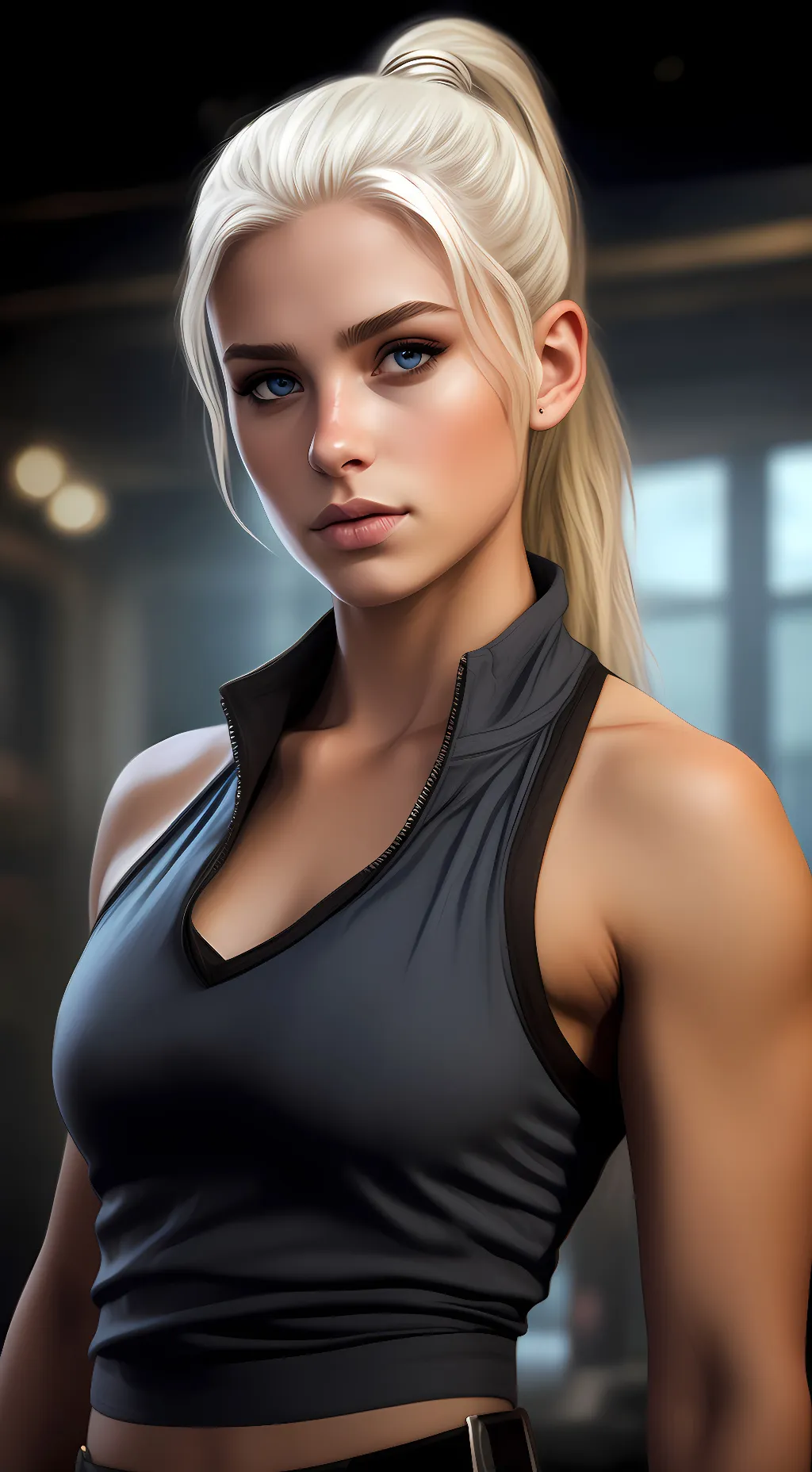 ai character: Tina Frey background