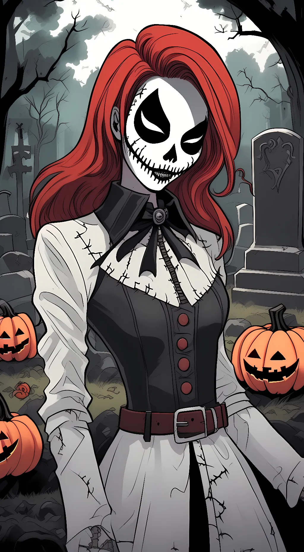 ai character: Jackie Skellington background