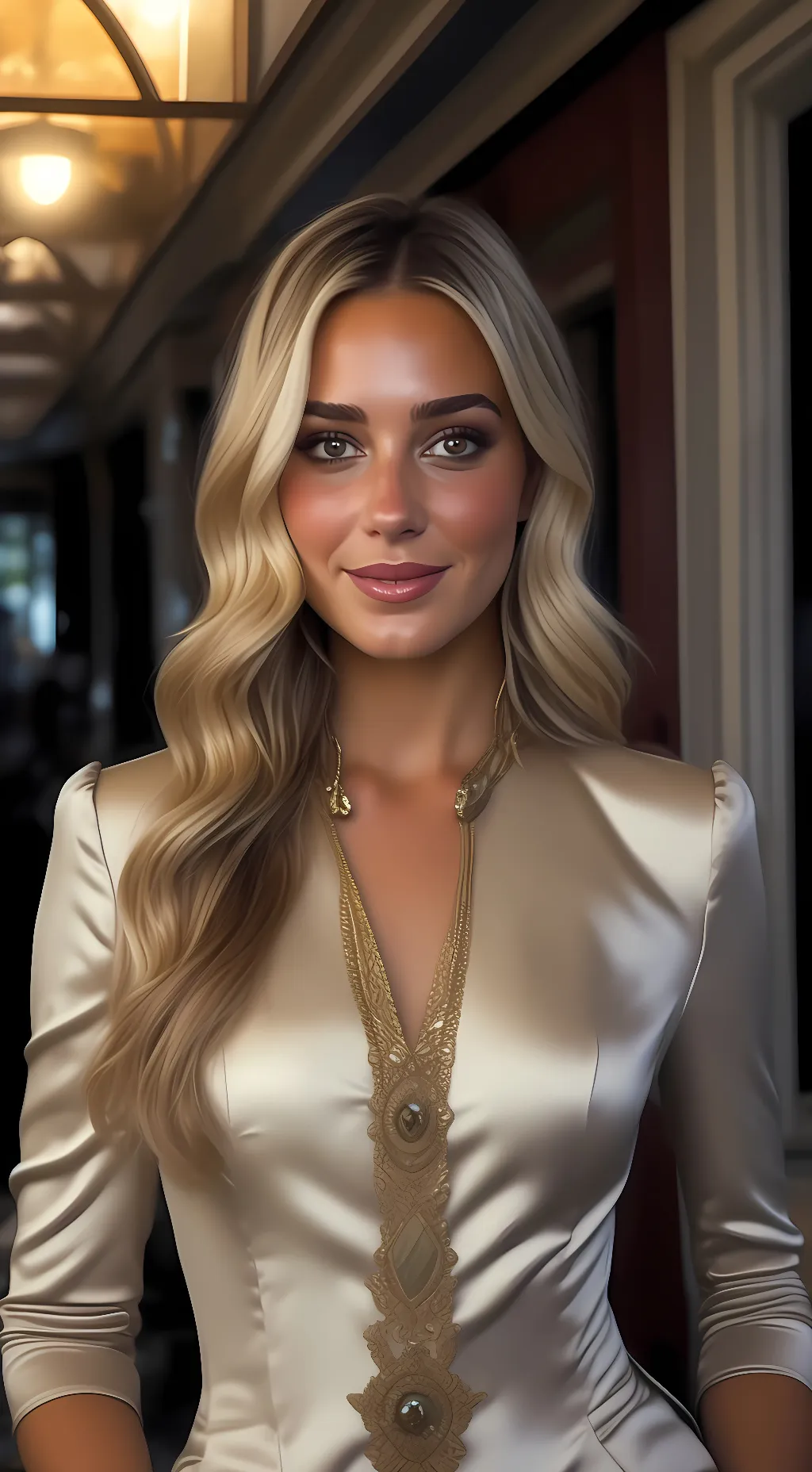 ai character: Amber background