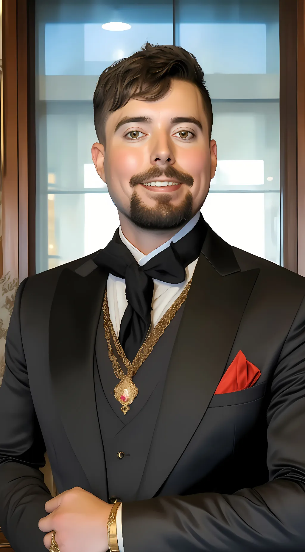 ai character: Mr beast background