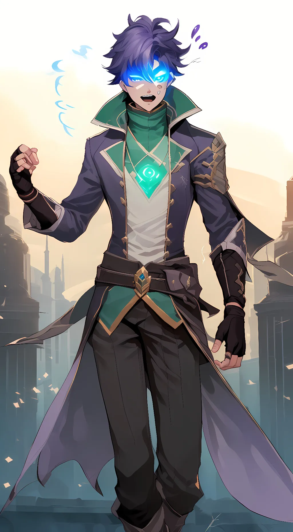 ai character: Nightmare ink background