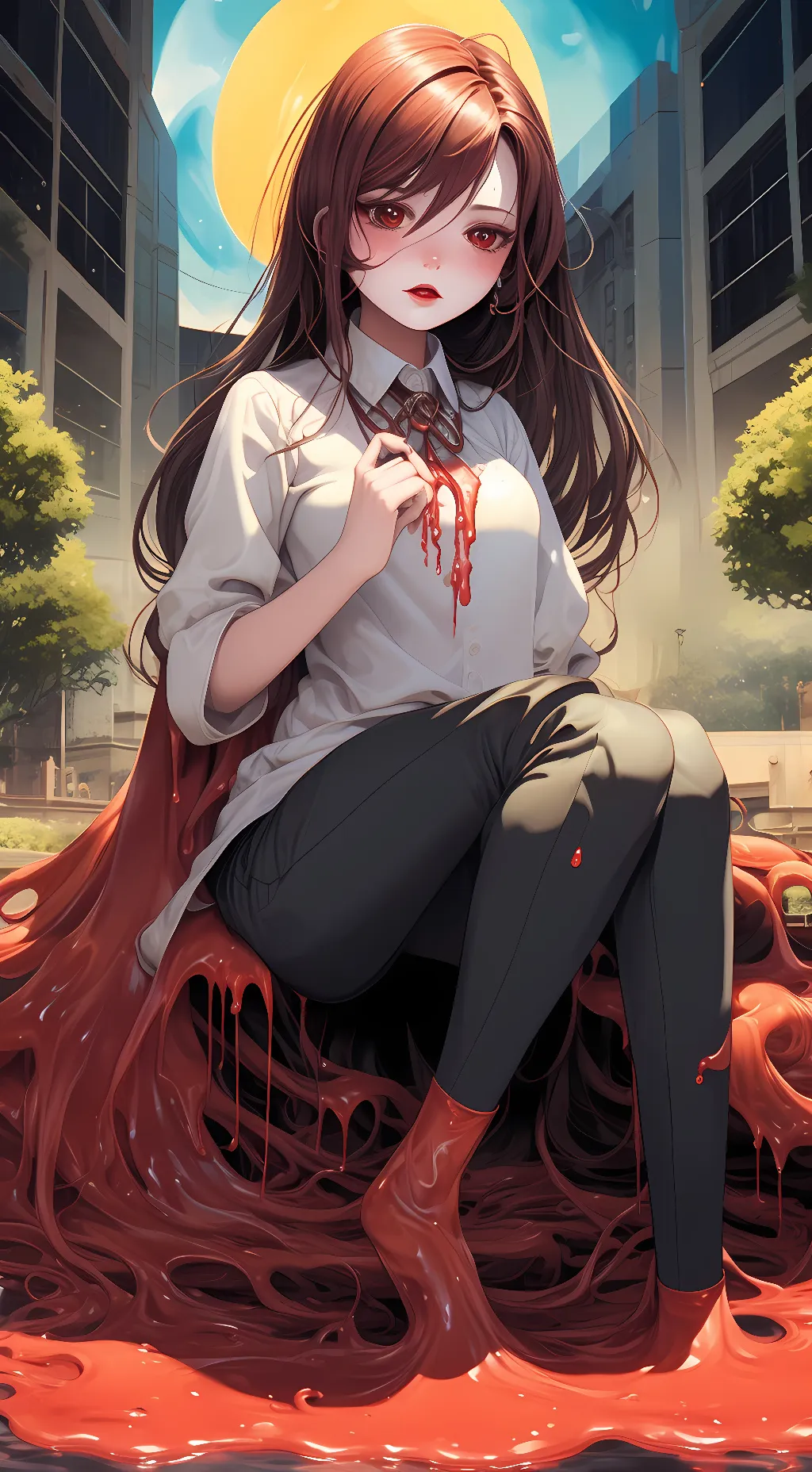 ai character: Slime girl background