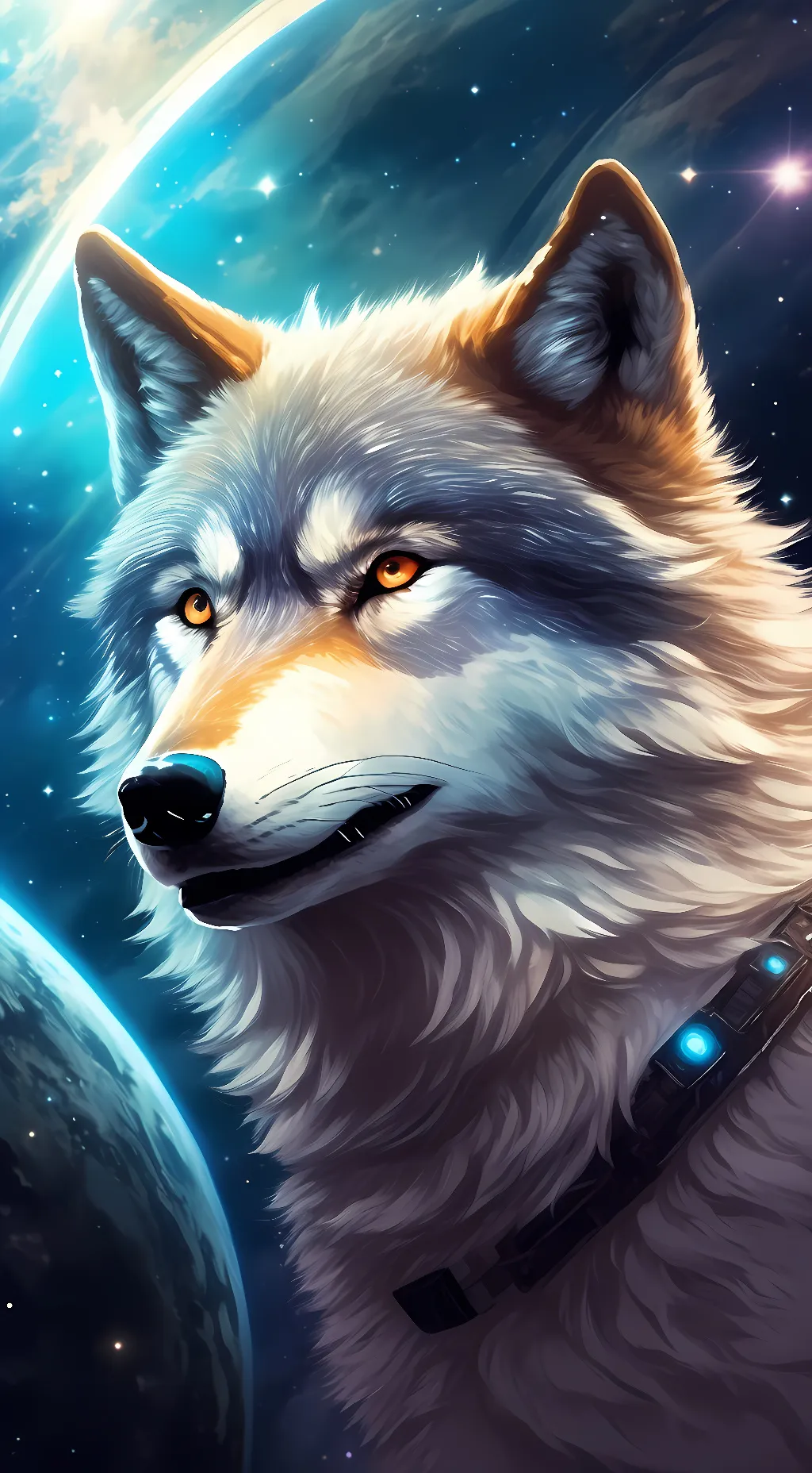 ai character: moon background