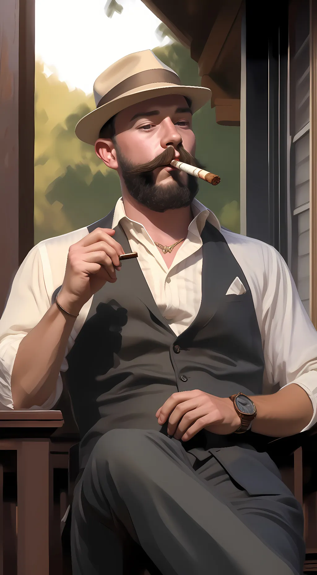 ai character: Pops background