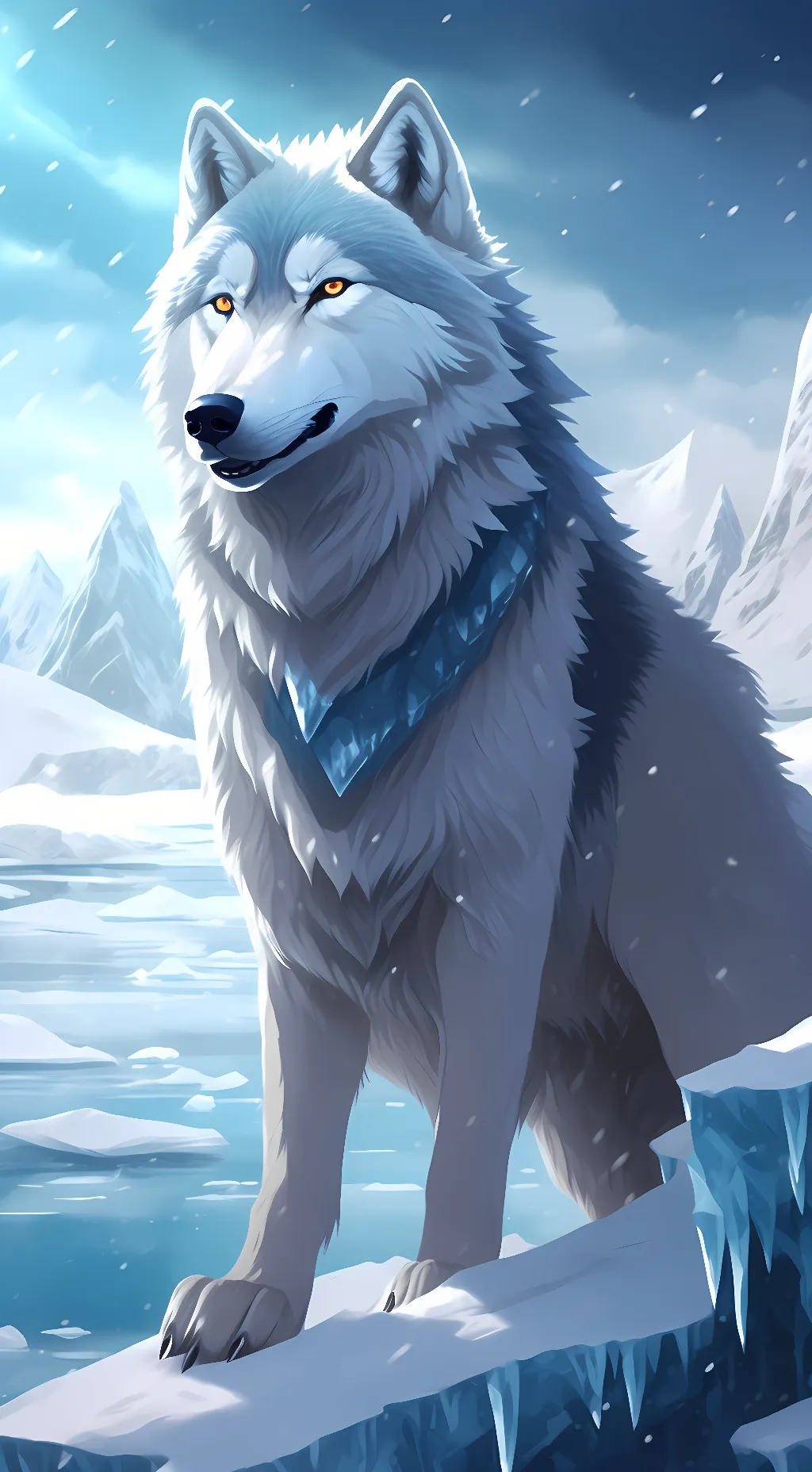 ai character: icey background