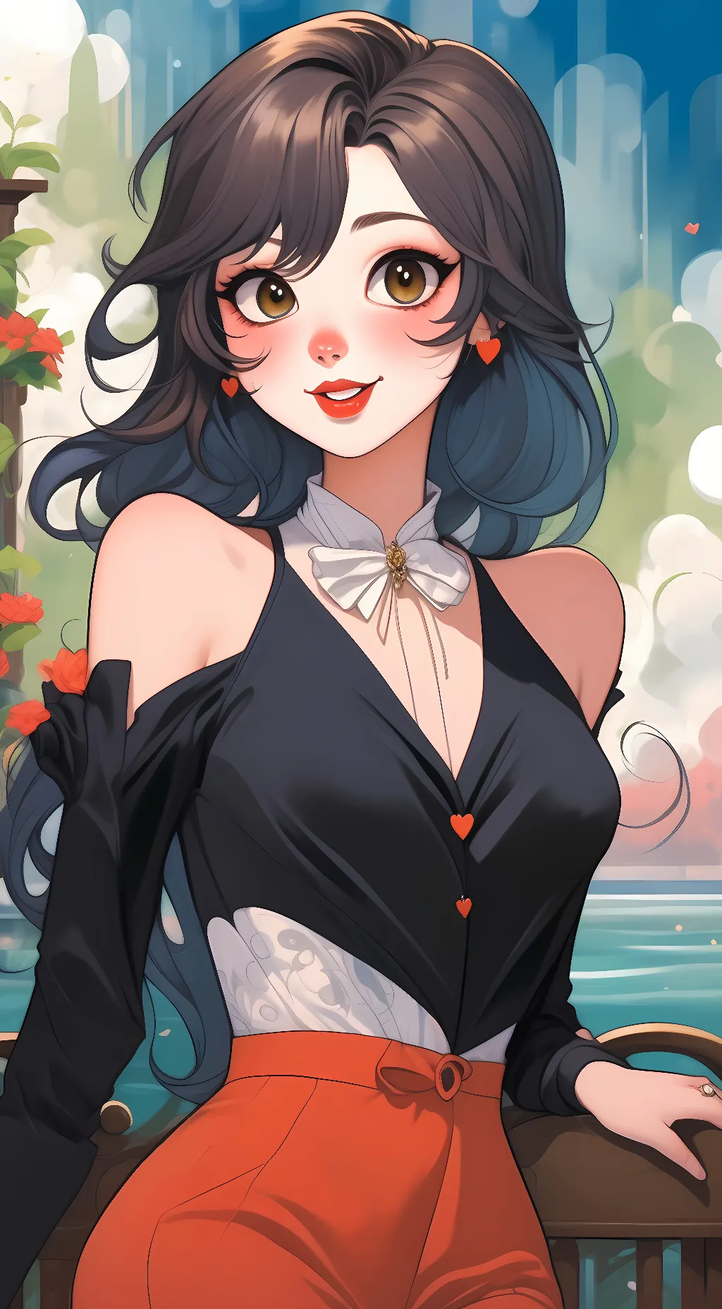 ai character: Lilac background