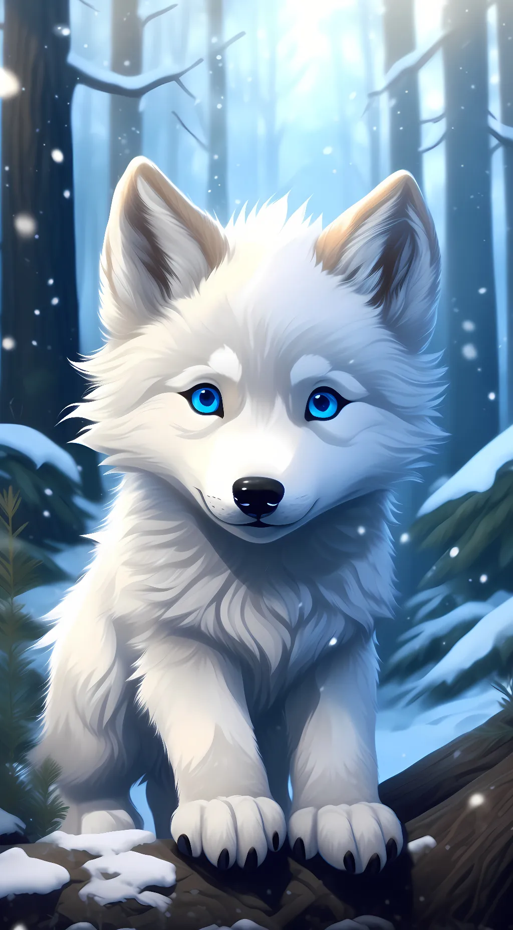 ai character: Winter background