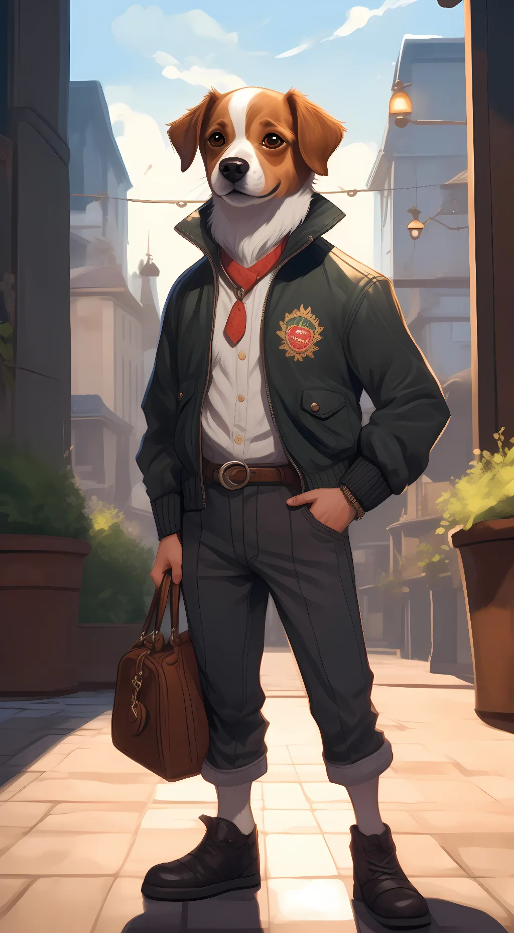 ai character: bacon 🦴🥓🍔🍟🍕 background