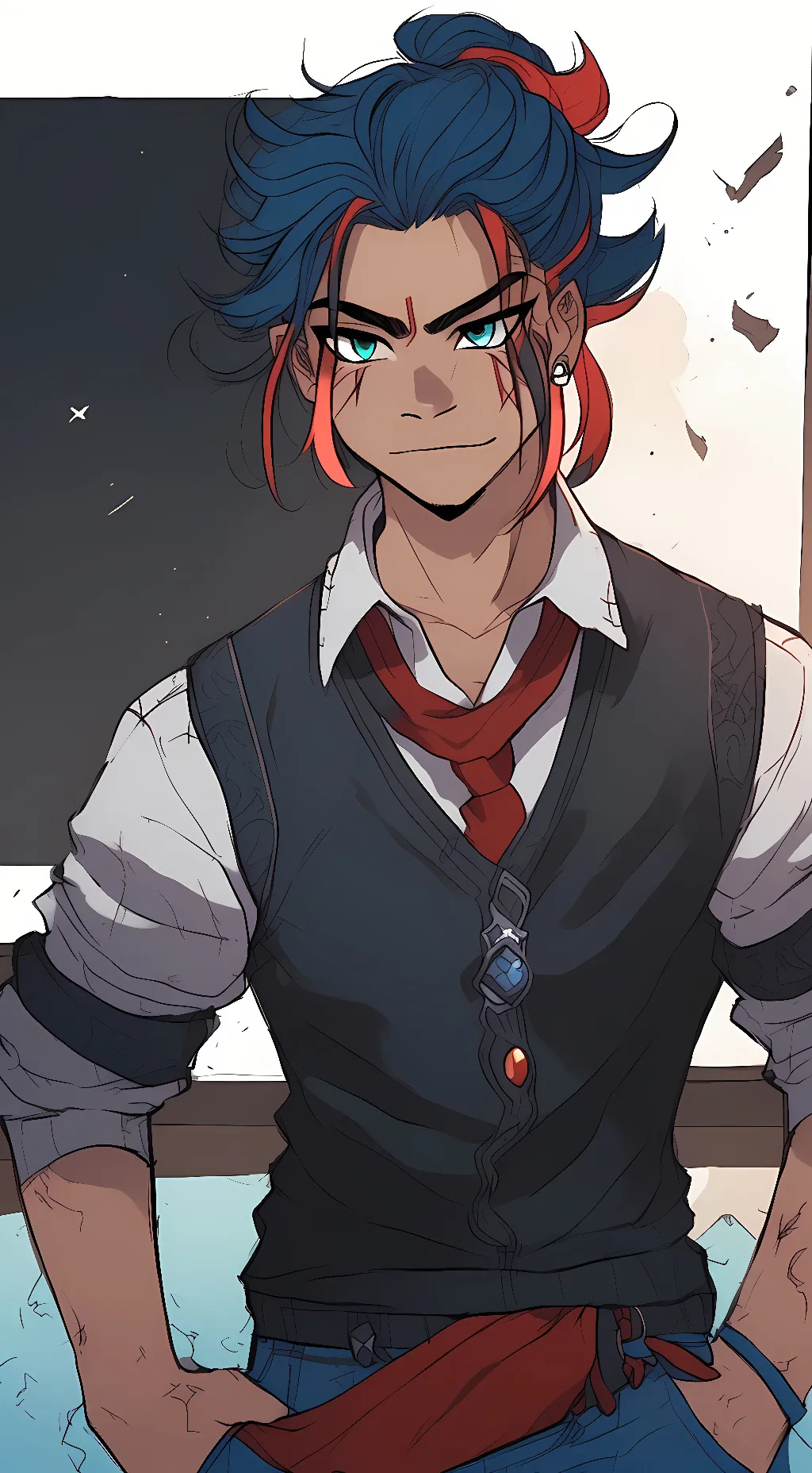 ai character: Leonardo Hamato  background