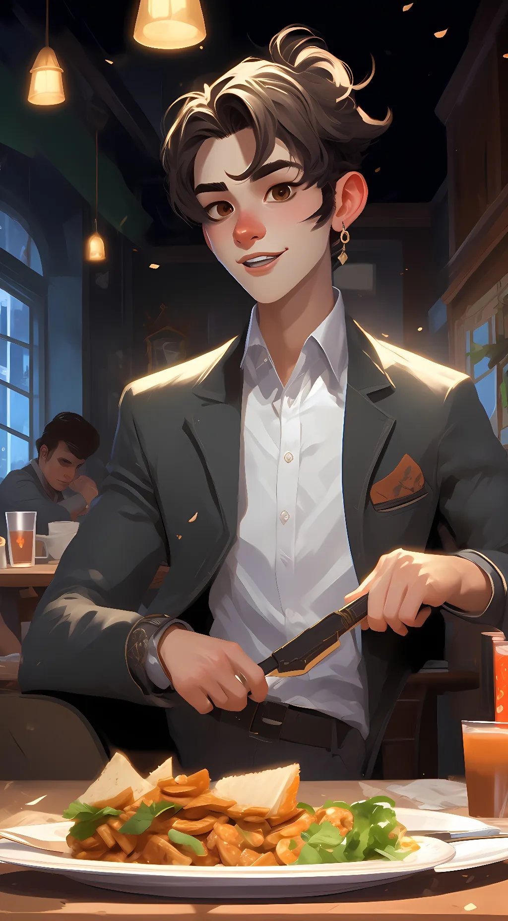 ai character: nice background