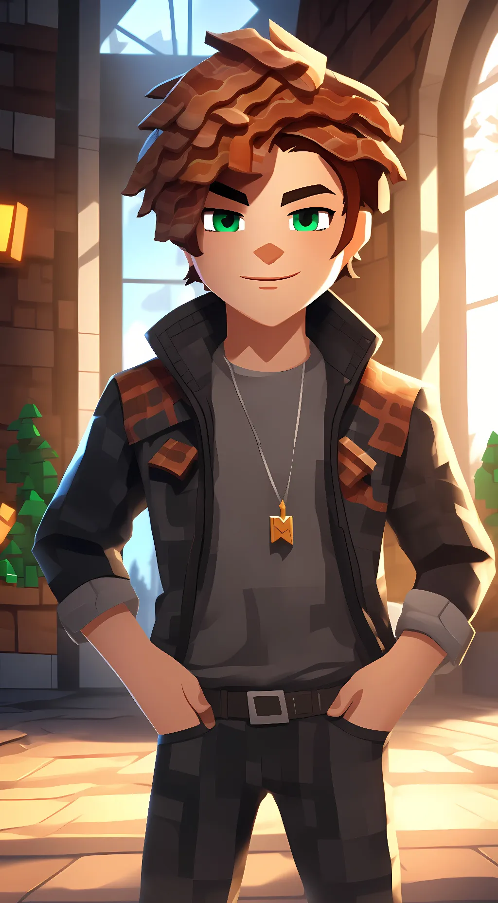 ai character: Roblox Bacon background