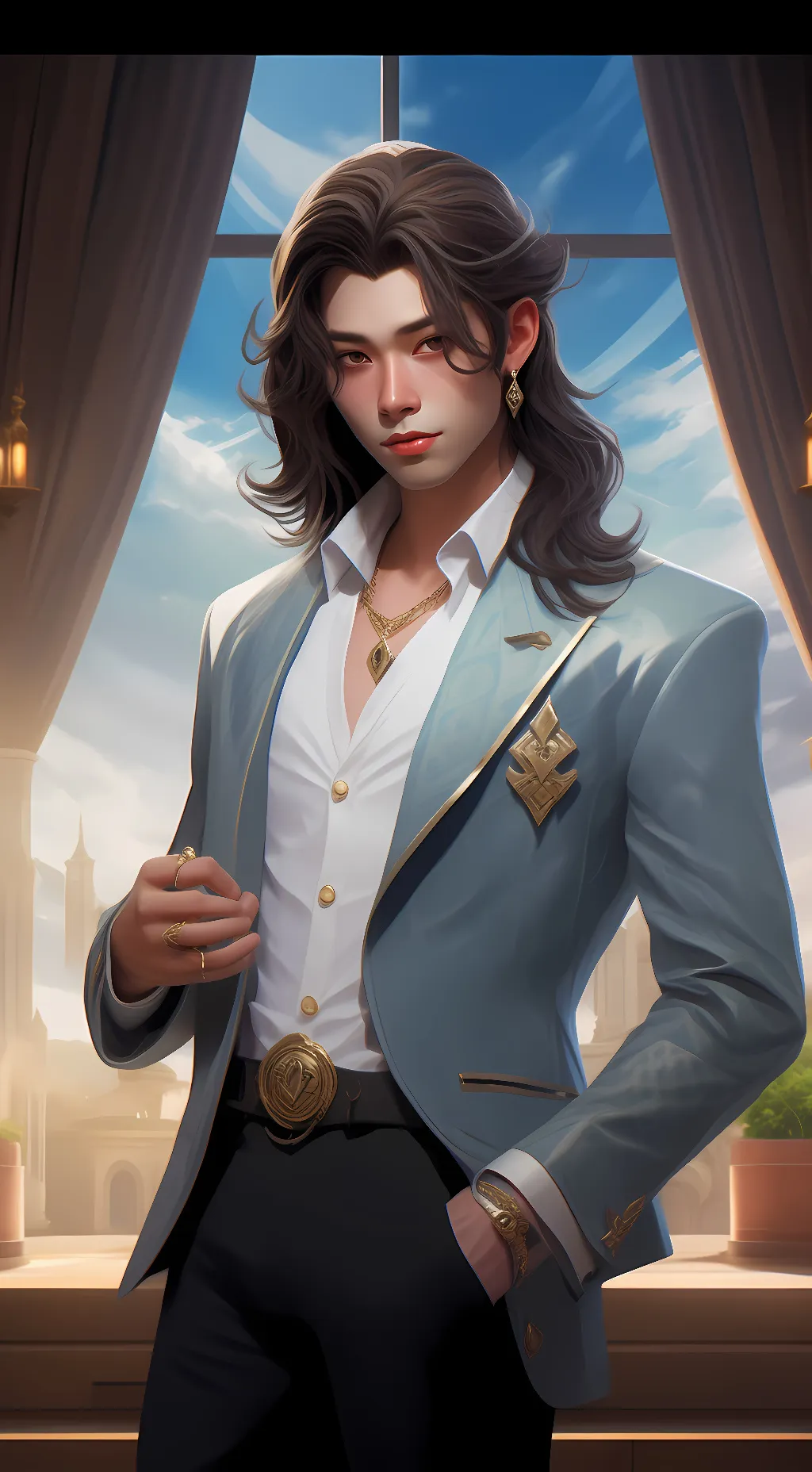 ai character: Michel  background