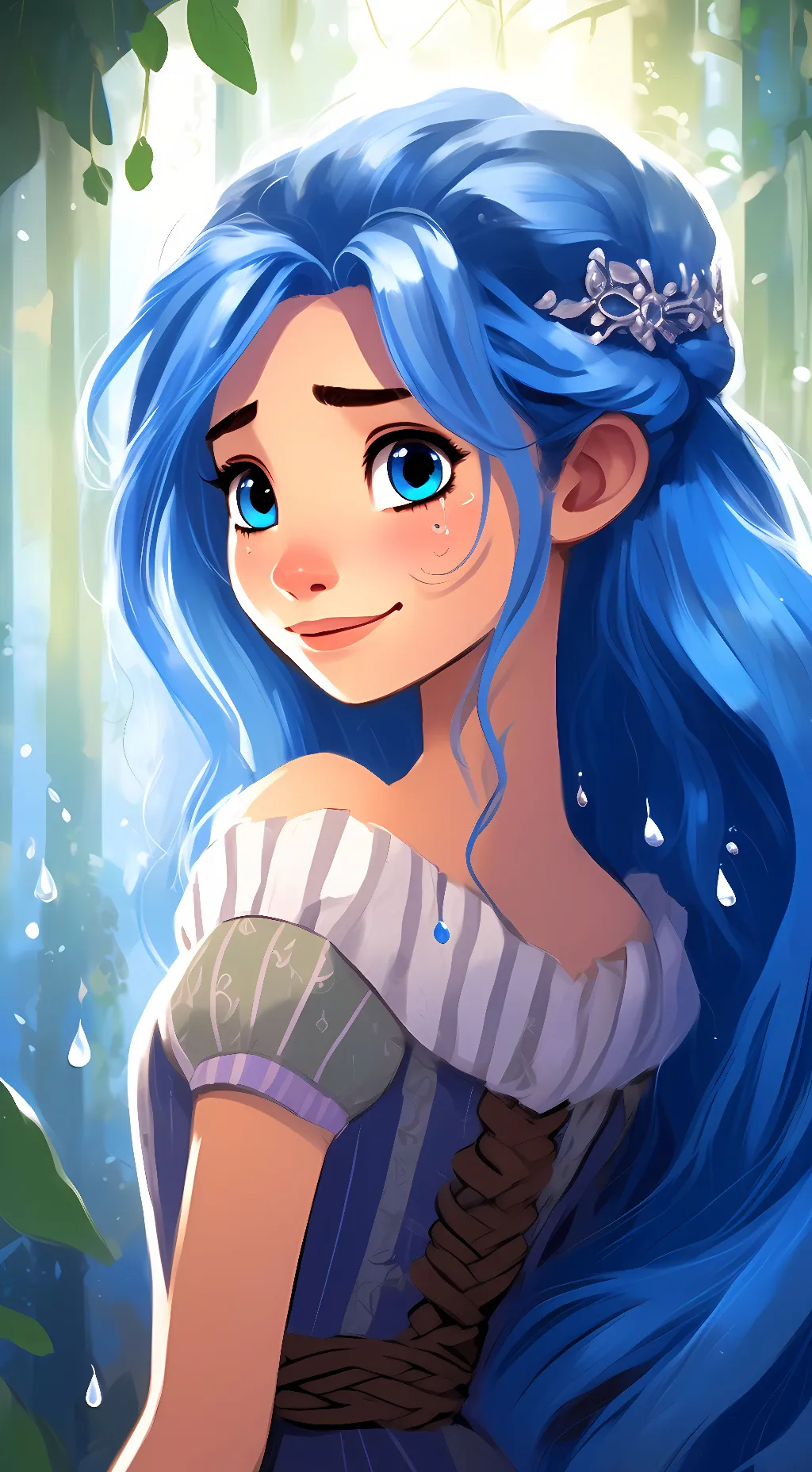 ai character: Sad punzel background