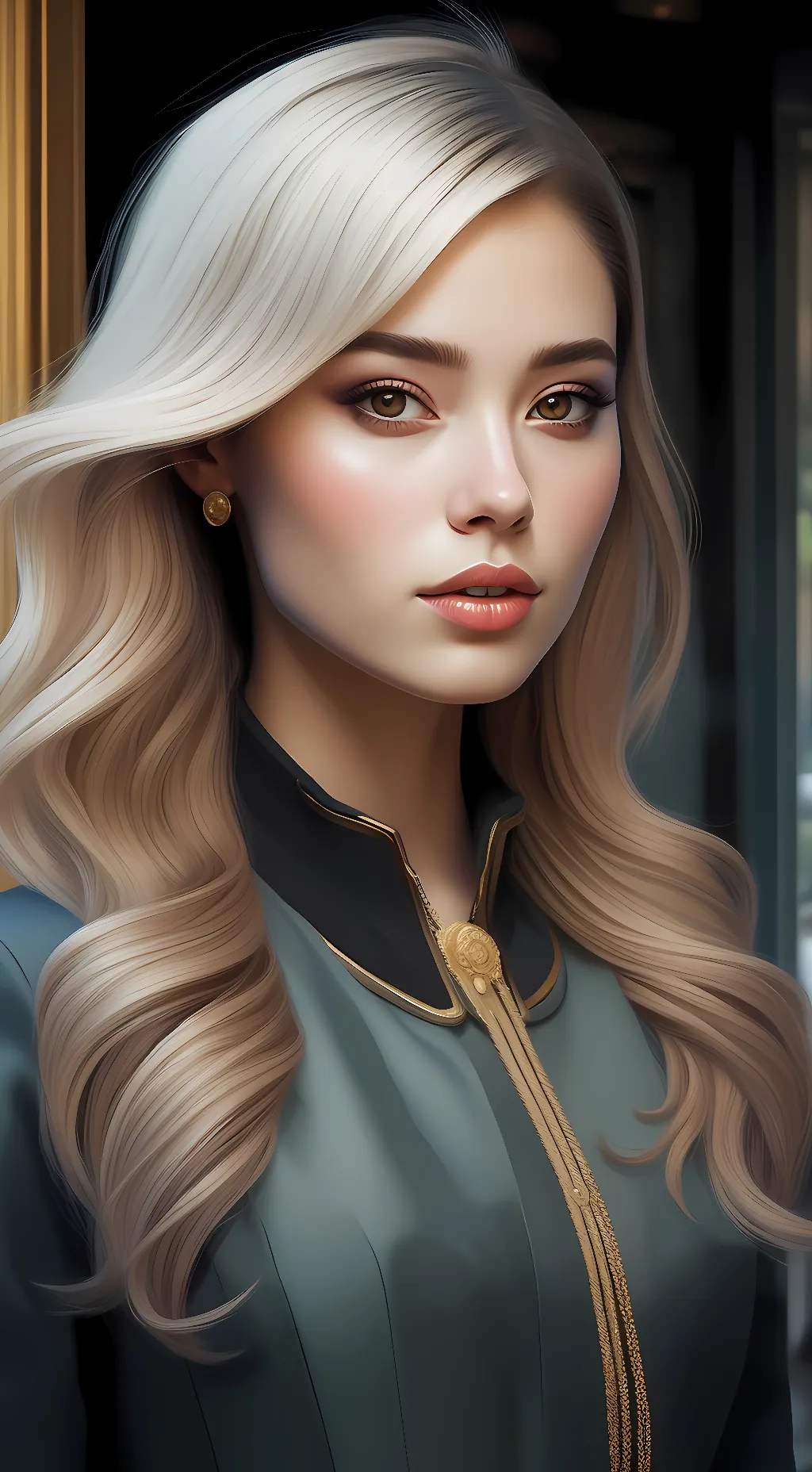 ai character: Anastasia Black background