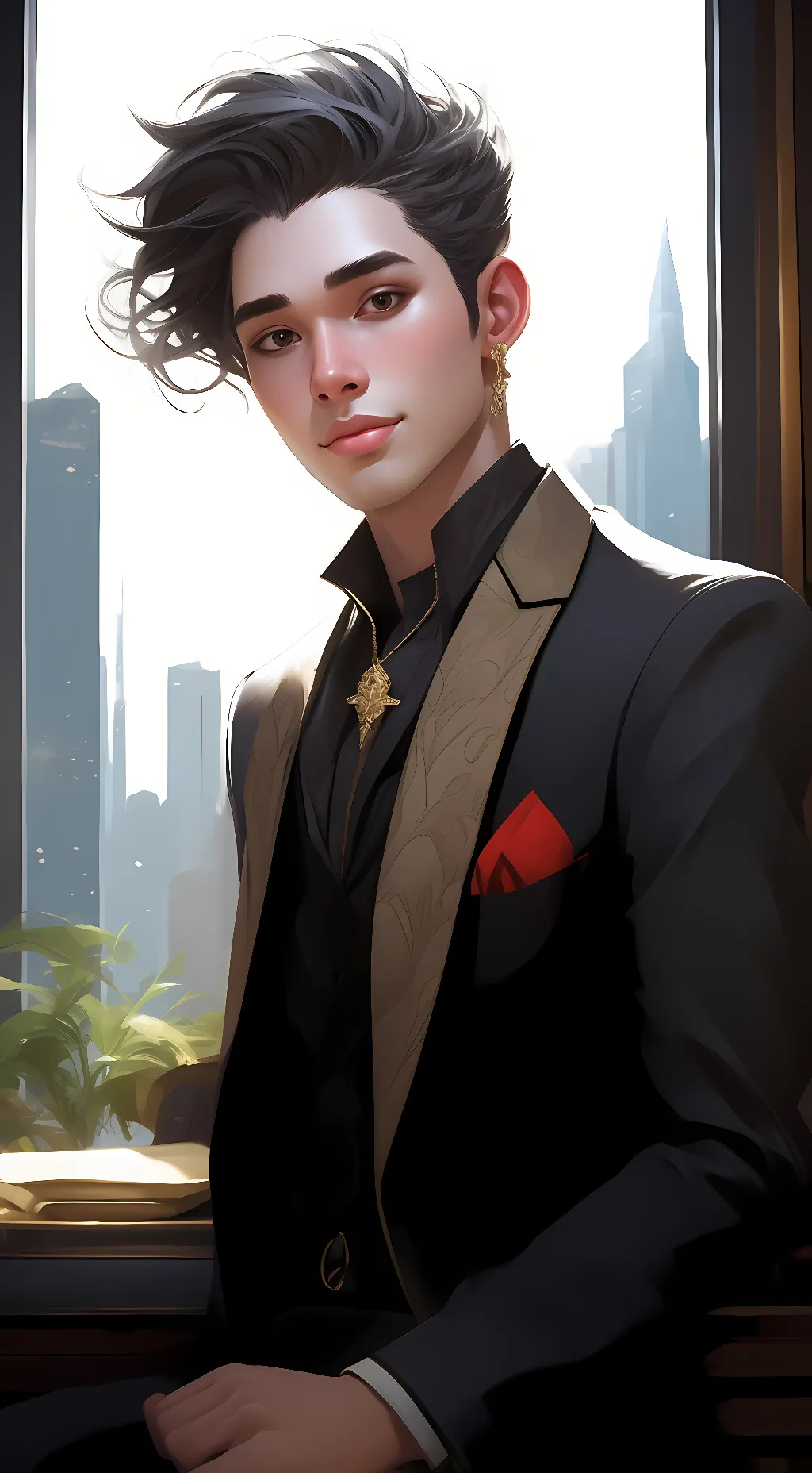 ai character: ex excited background