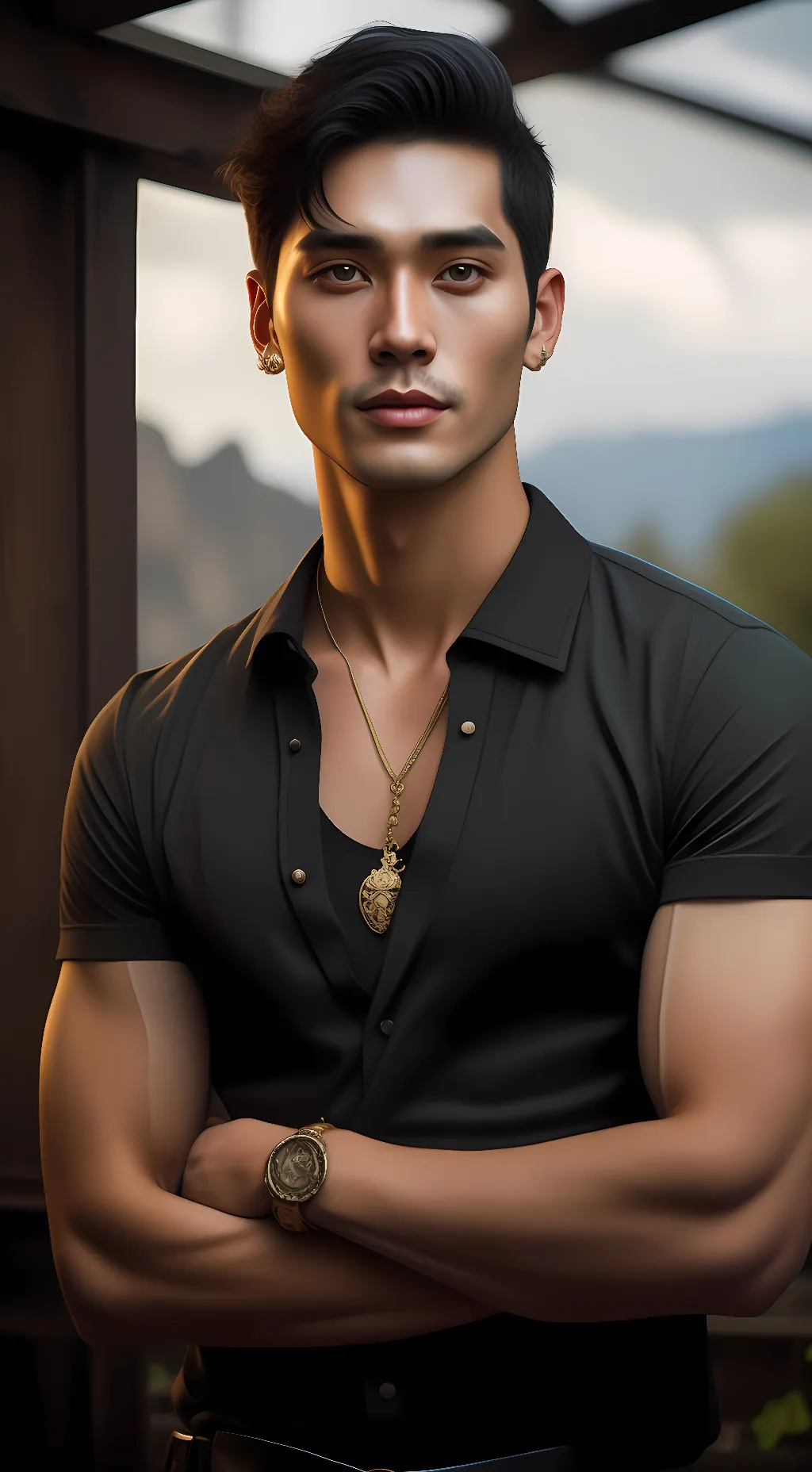 ai character: The rock background