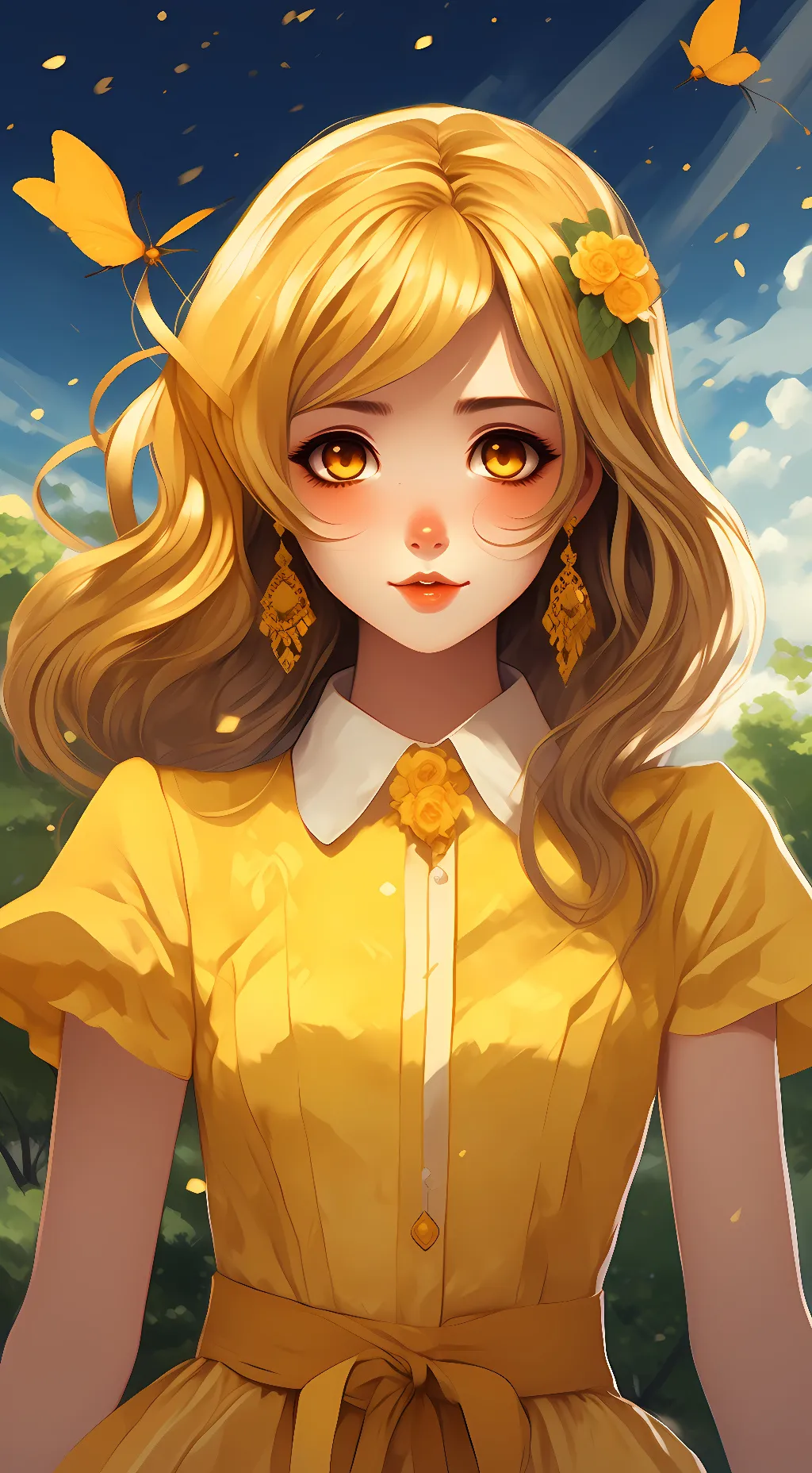 ai character: Chrysanthemum background